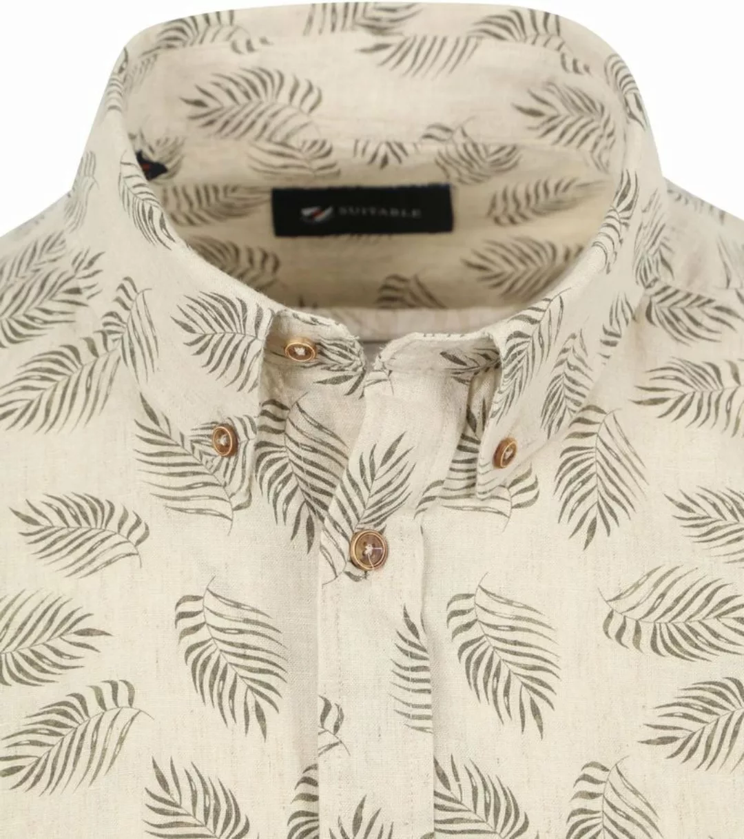Suitable Short Sleeve Hemd Leinen Sheng Grün - Größe XXL günstig online kaufen