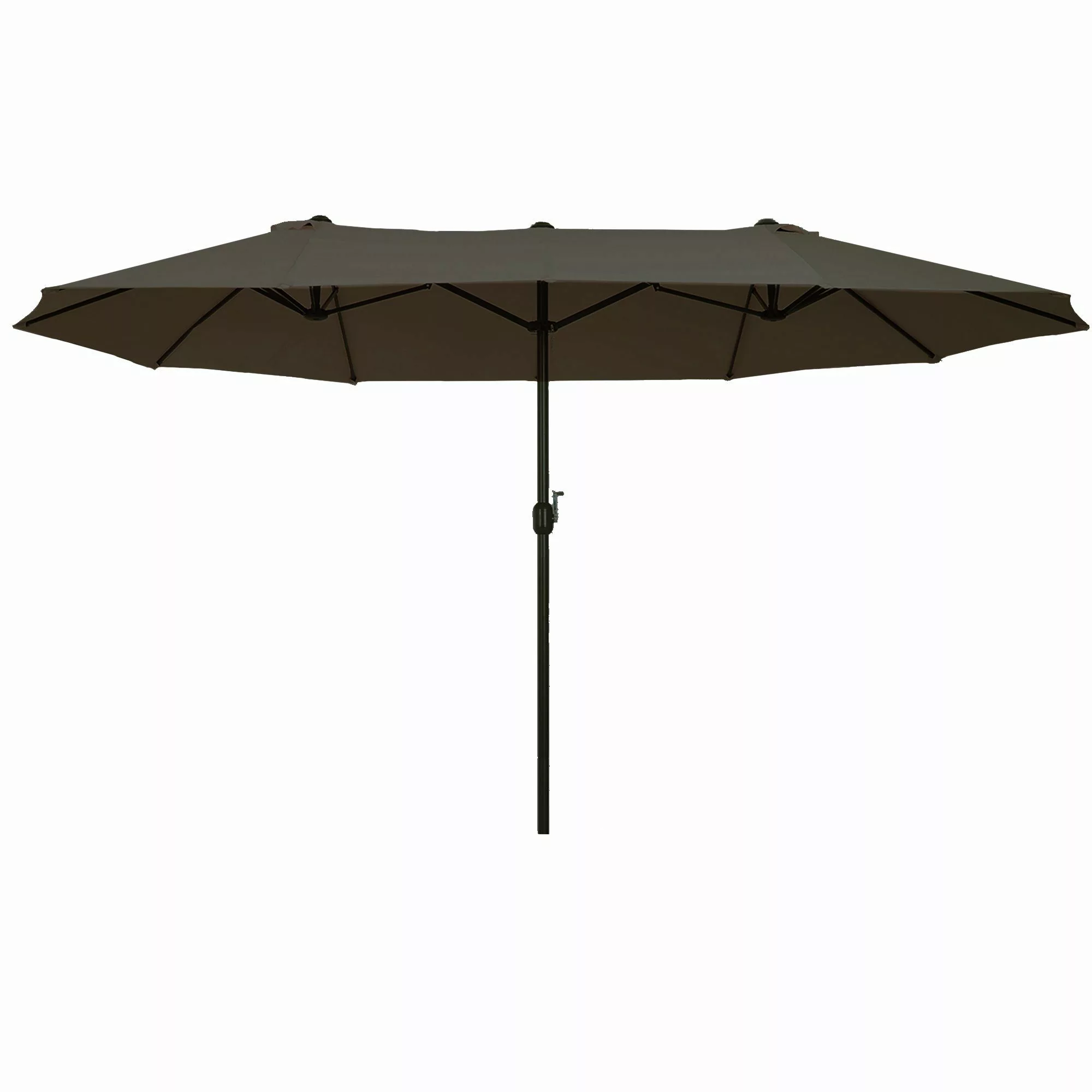 Outsunny Sonnenschirm Gartenschirm Terrassenschirm mit Handkurbel, günstig online kaufen