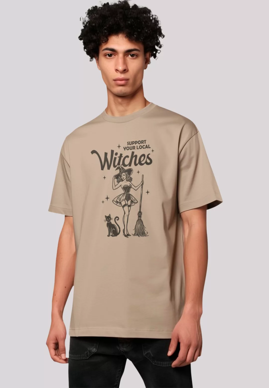 F4NT4STIC T-Shirt "Halloween Witch support your local witches", Premium Qua günstig online kaufen