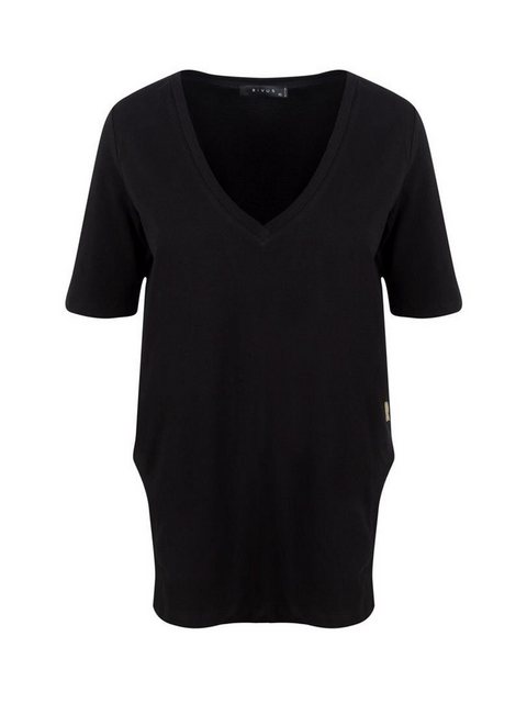 Rivus T-Shirt Basic-T-Shirt mit V-Ausschnitt, langer Vorder- und Rückseite günstig online kaufen