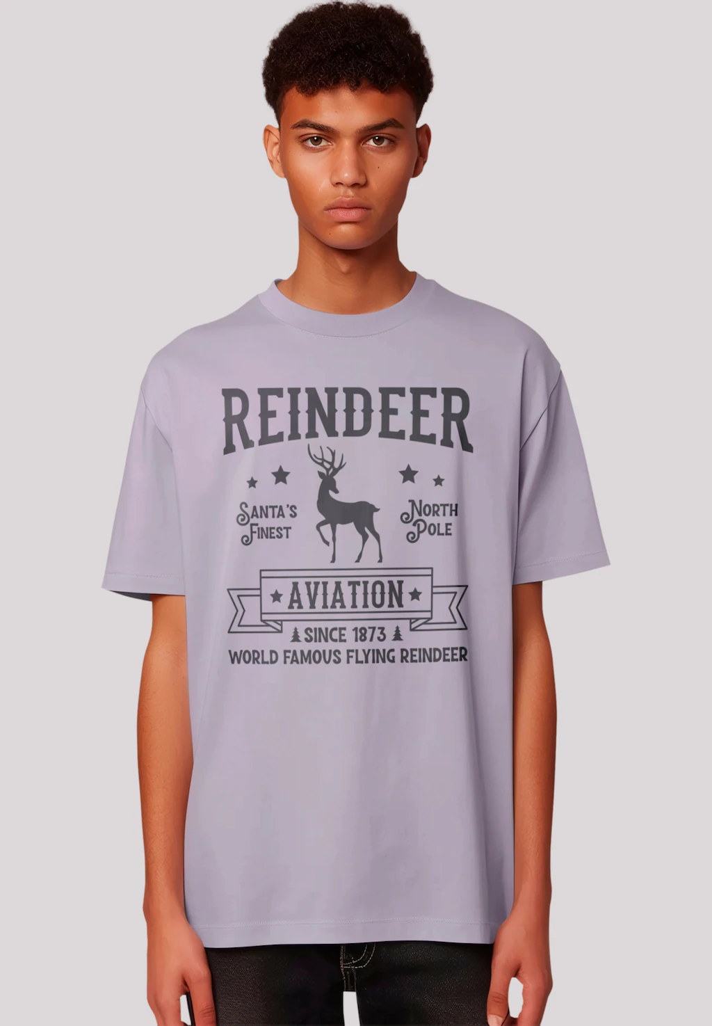 F4NT4STIC T-Shirt "Reindeer Aviation Retro Weihnachts Sign", Premium Qualit günstig online kaufen