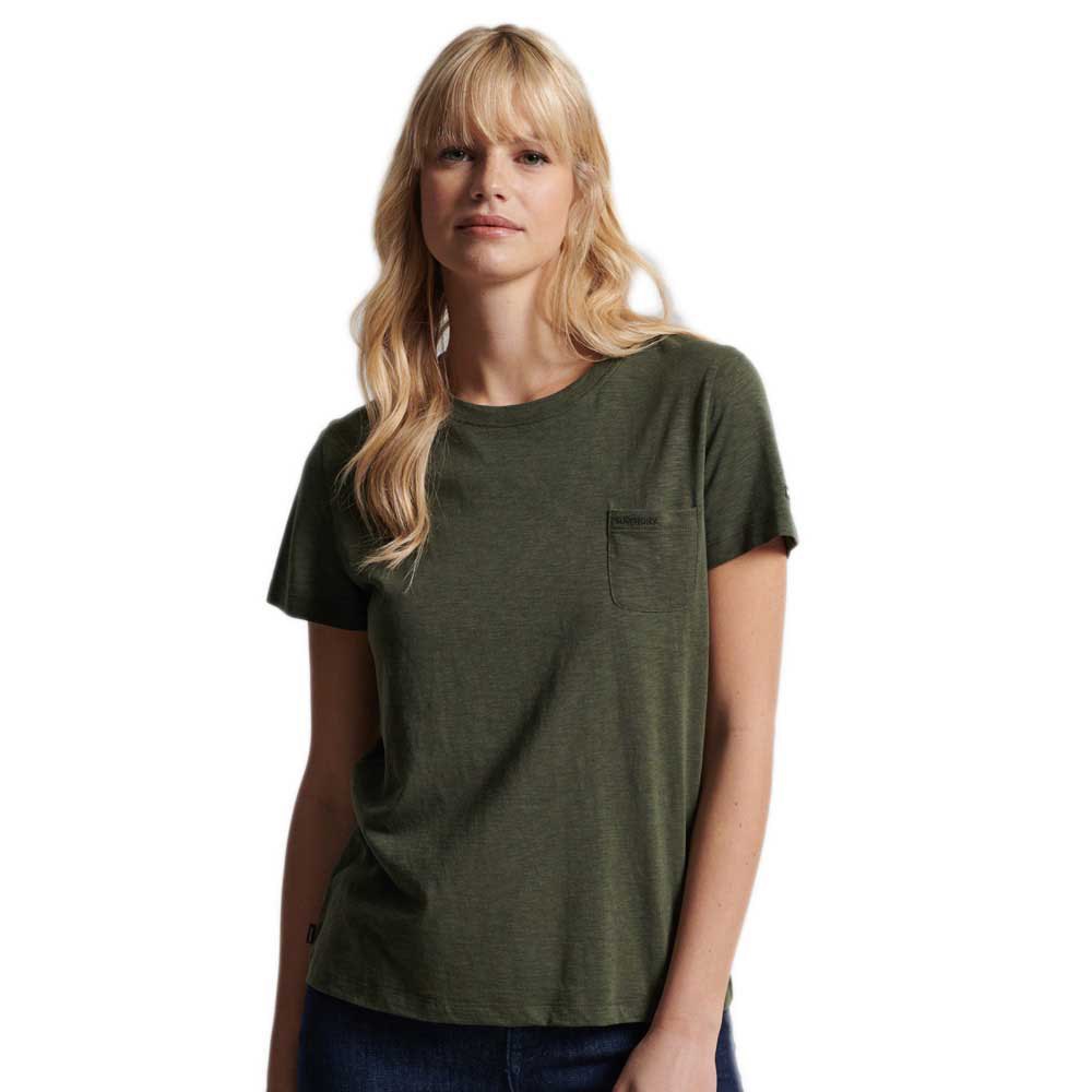 Superdry Studios Pocket Kurzärmeliges T-shirt M Dark Moss günstig online kaufen