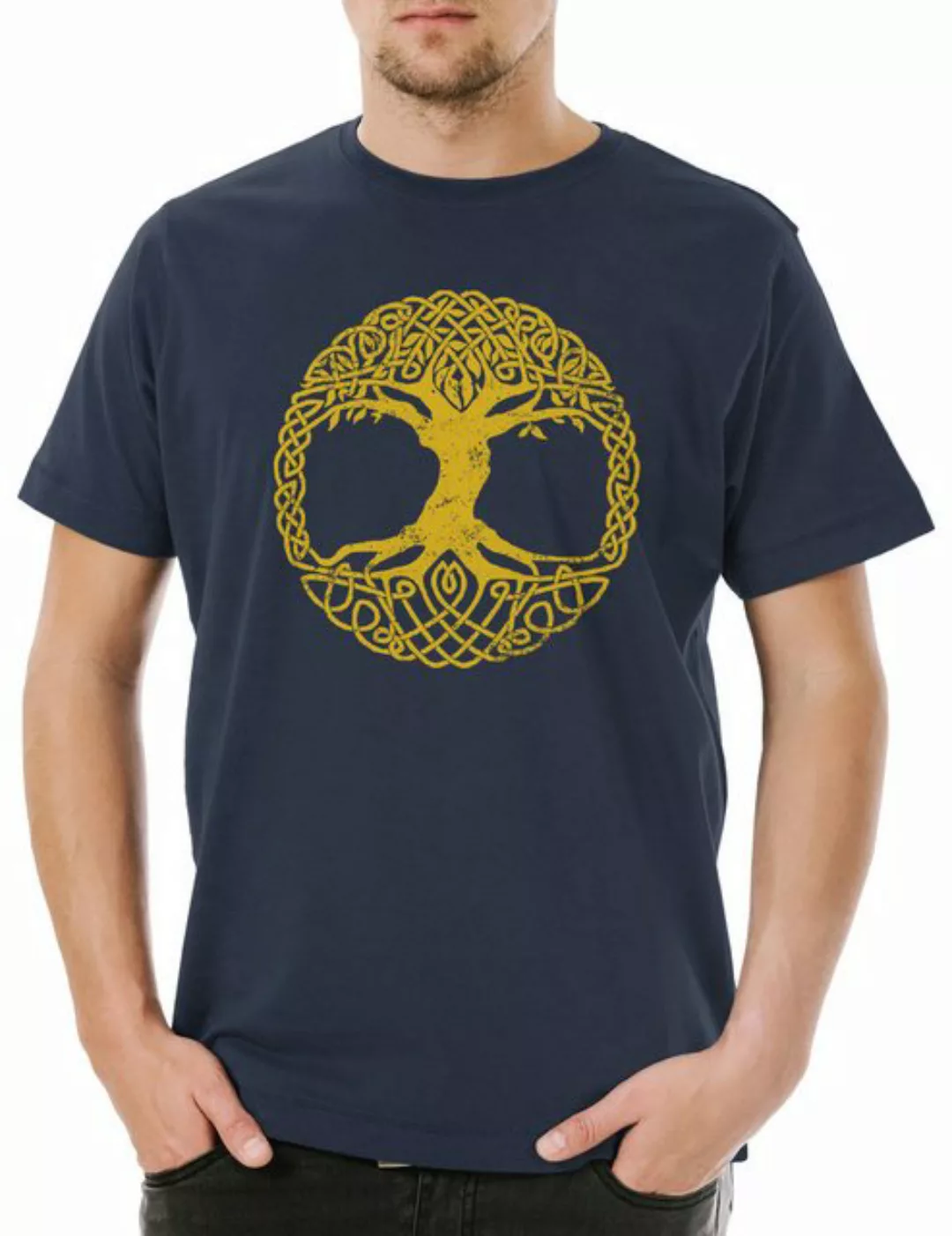 Urban Backwoods Print-Shirt Yggdrasil Tree Logo IV Herren T-Shirt Arsen Tyr günstig online kaufen