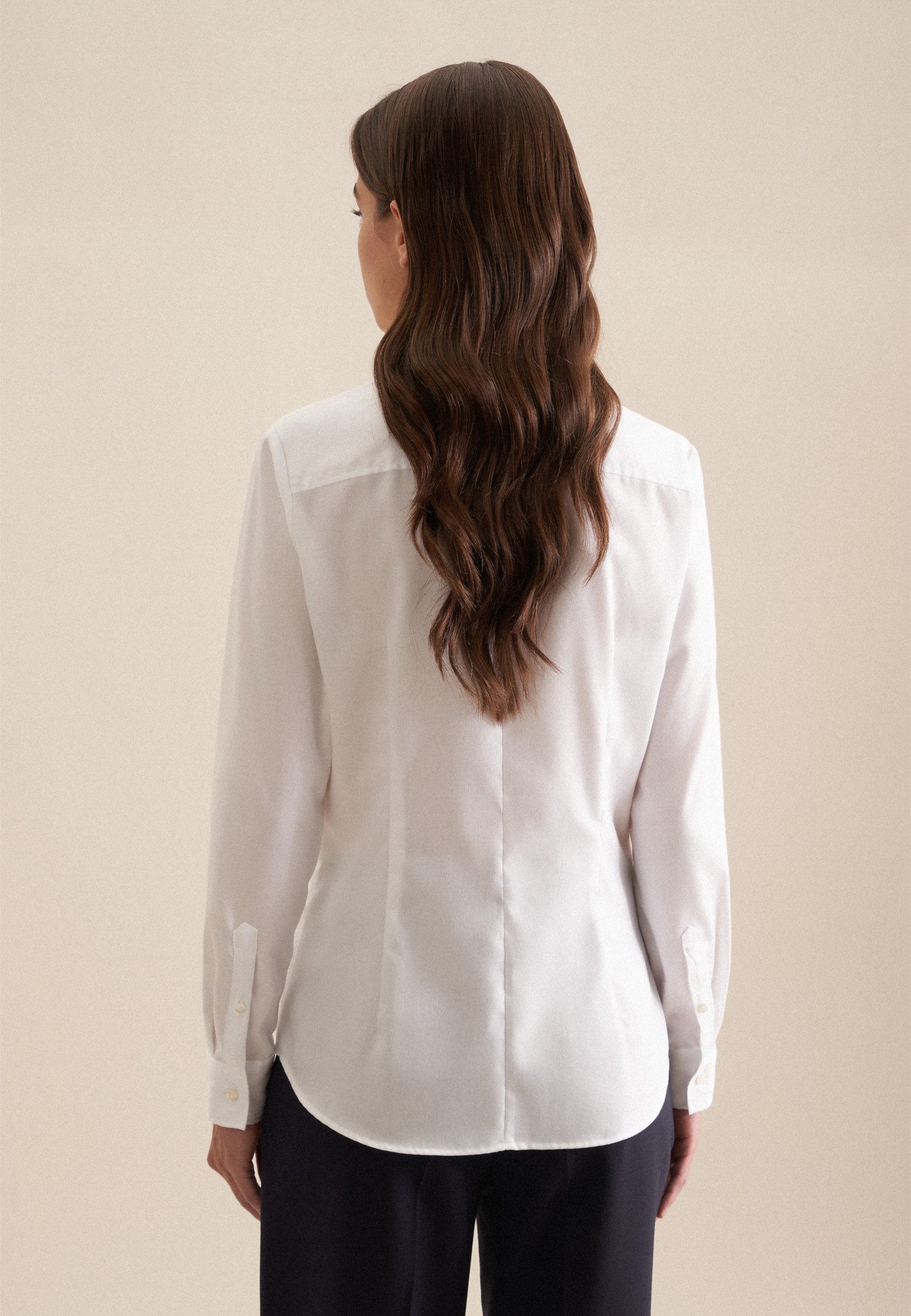 seidensticker Hemdbluse, 1/1 Kragen Uni günstig online kaufen
