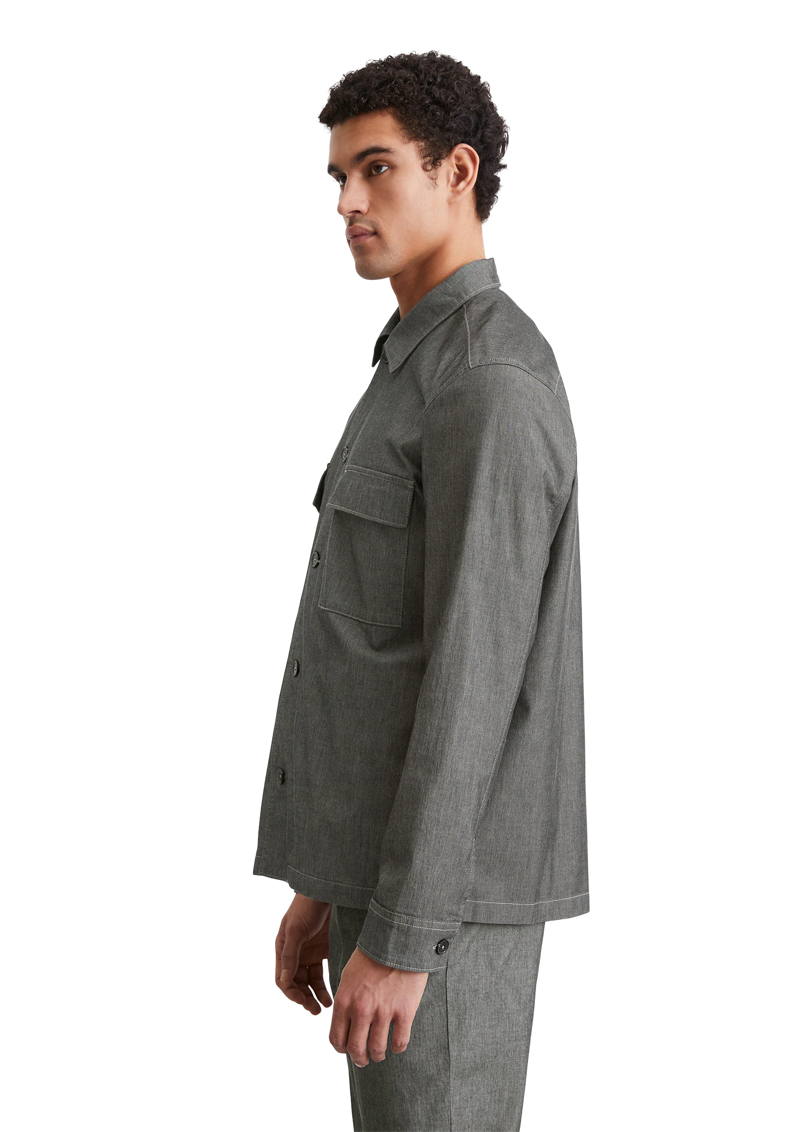 Marc OPolo Kurzjacke "aus leichtem Bio-Baumwoll-Chambray", ohne Kapuze günstig online kaufen