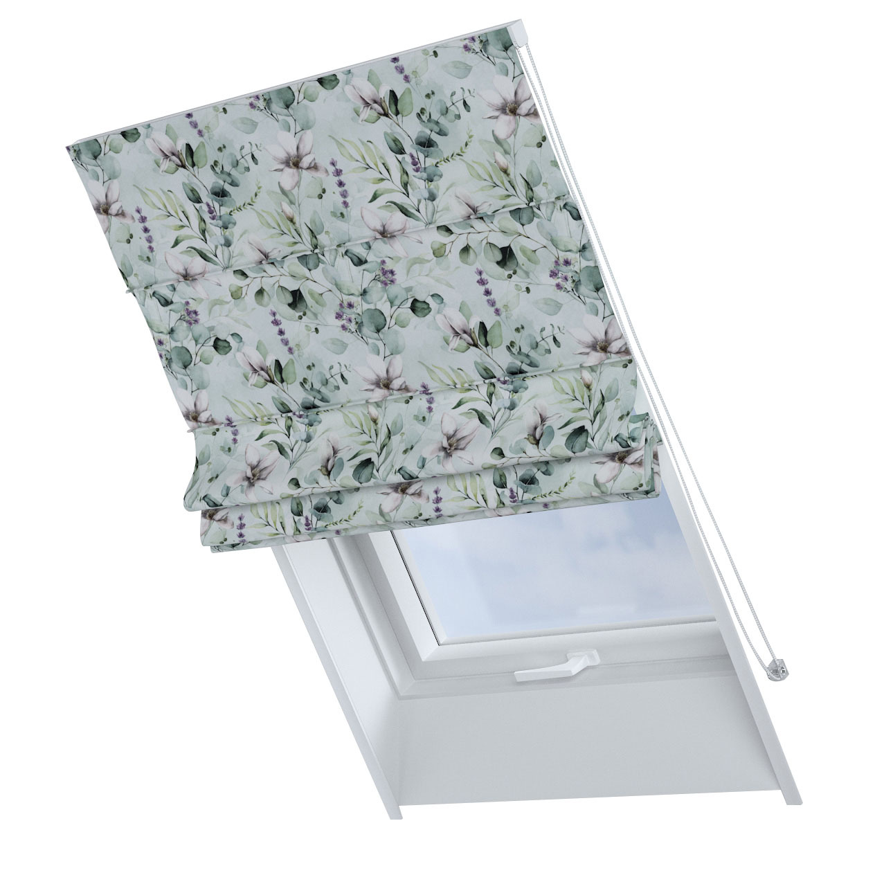 Dekoria Dachfenster-Raffrollo Rimini, mintgrün-weiß, 50 x 60 cm günstig online kaufen
