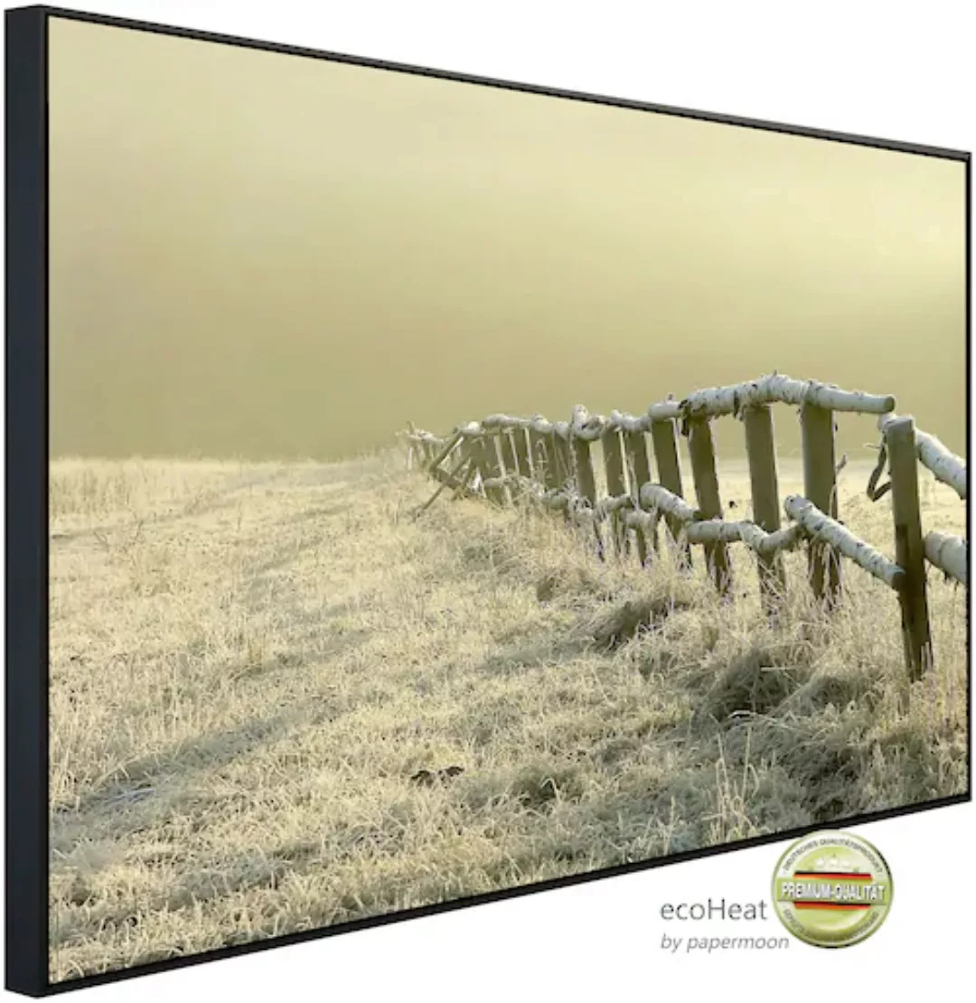 Papermoon Infrarotheizung »Zaun im nebligen Feld«, sehr angenehme Strahlung günstig online kaufen