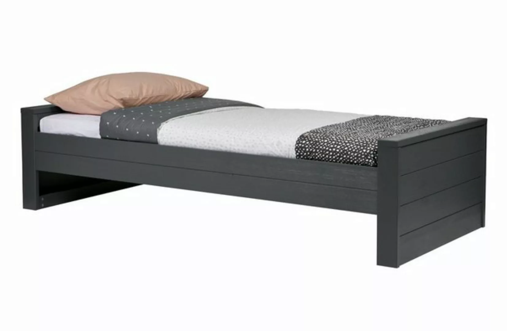 WOOOD Kinderbett Bett Dennis - Kiefer Stahlgrau, FSC®-zertifiziert, Made in günstig online kaufen