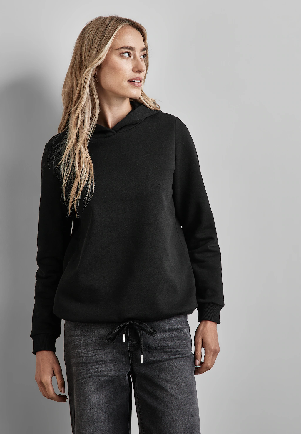 STREET ONE Kapuzensweatshirt mit Tunnelzug am Saum günstig online kaufen