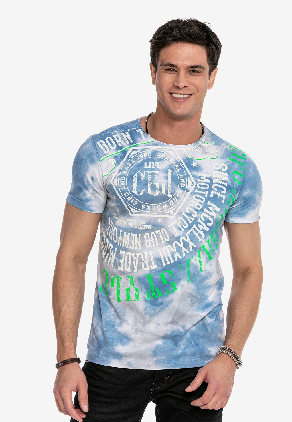 Cipo & Baxx T-Shirt, mit modischem Batik-Muster günstig online kaufen