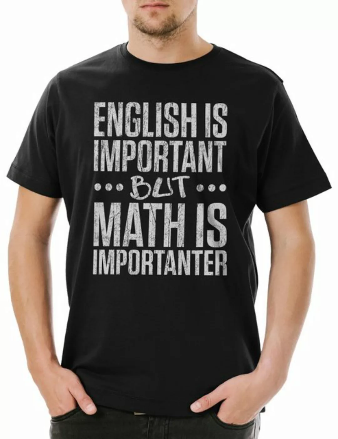 Urban Backwoods Print-Shirt English Is Important Math Is Importanter Herren günstig online kaufen