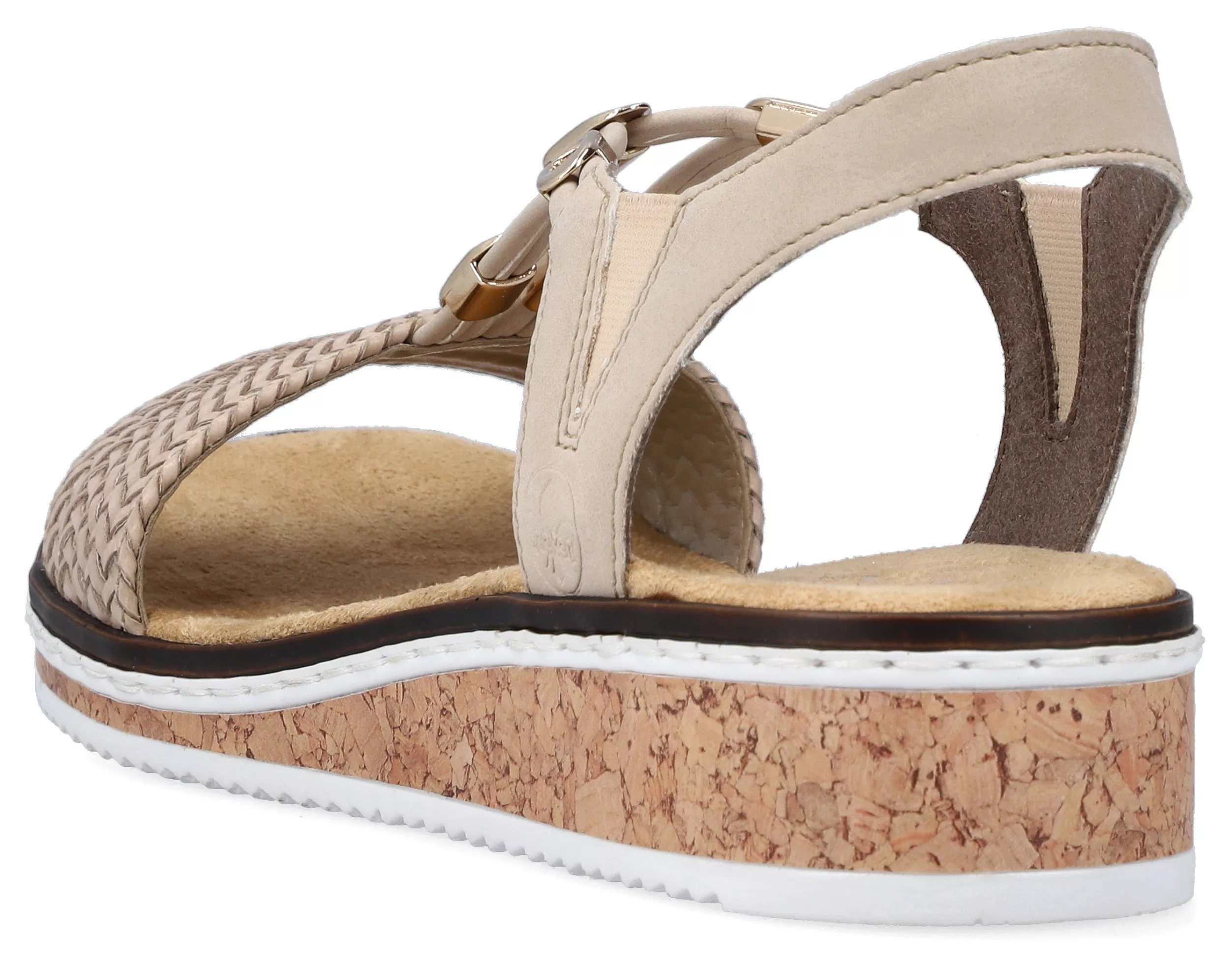 Rieker Sandale, Sommerschuh, Sandalette, Keilabsatz, in geflochtenem Look günstig online kaufen