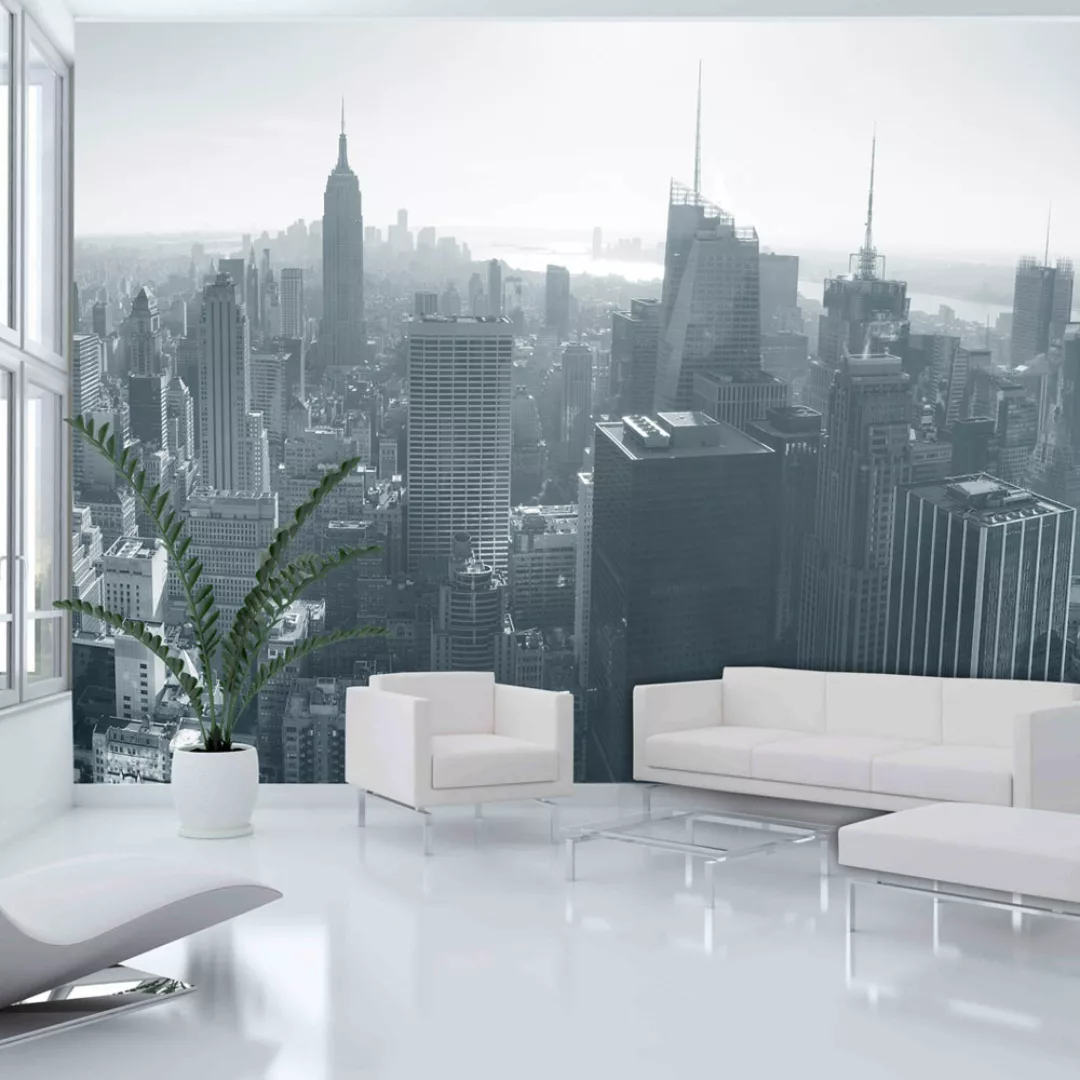 Fototapete - Schwarz-weißes Panorama Von New York City günstig online kaufen