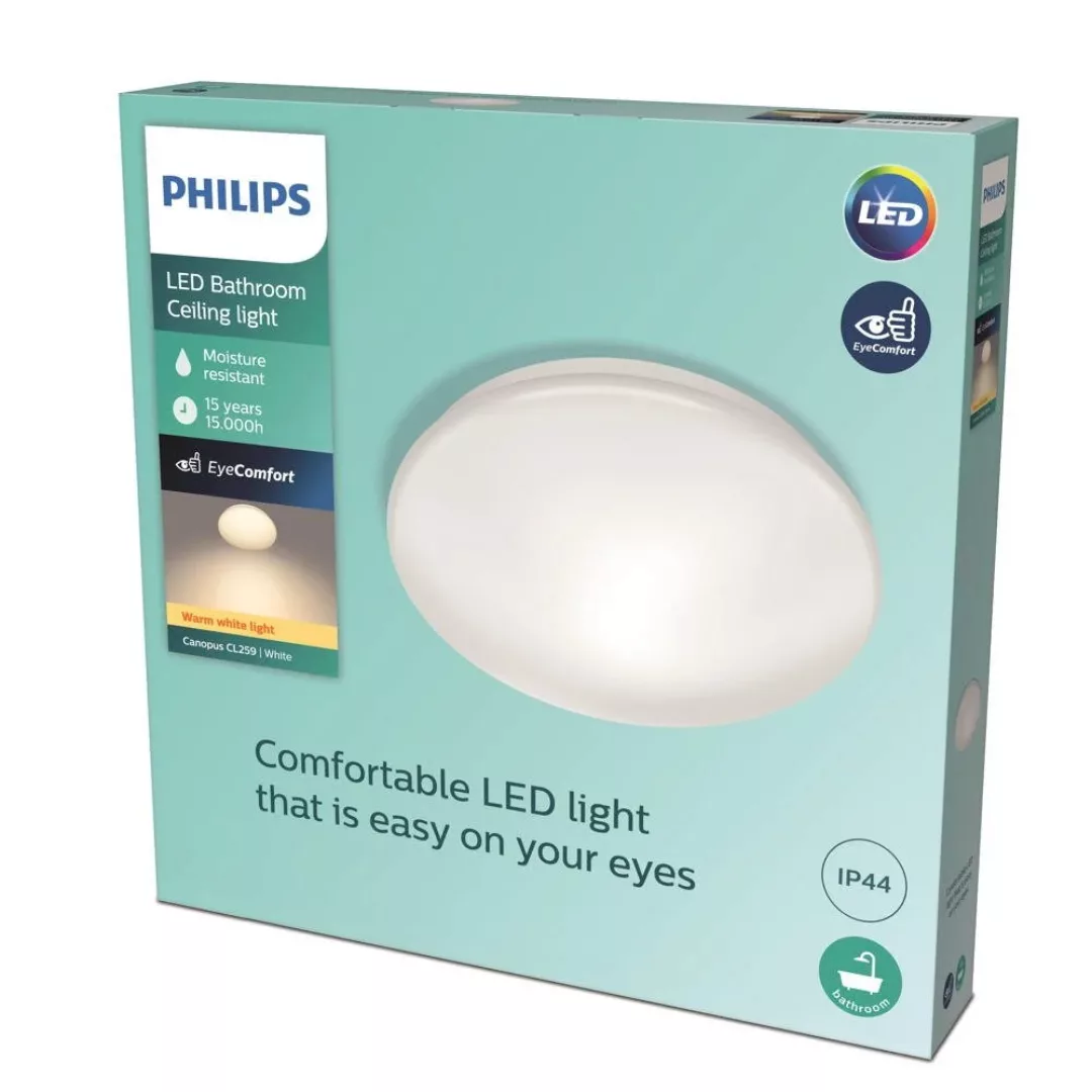 Philips LED Deckenleuchte Canopus in Weiß 20W 2000lm günstig online kaufen