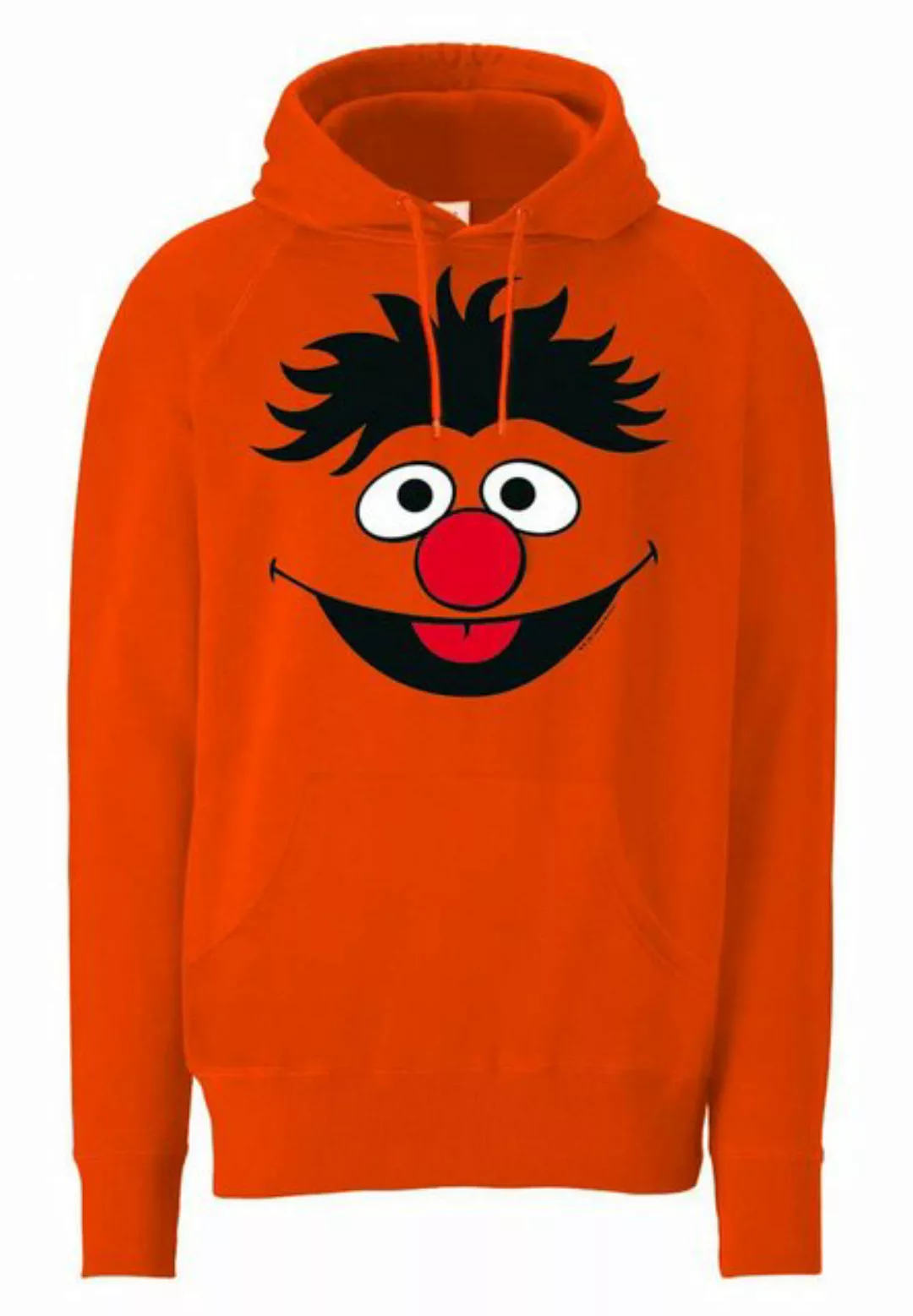 LOGOSHIRT Kapuzensweatshirt Sesamstrasse - Ernie Gesicht mit lizenziertem P günstig online kaufen
