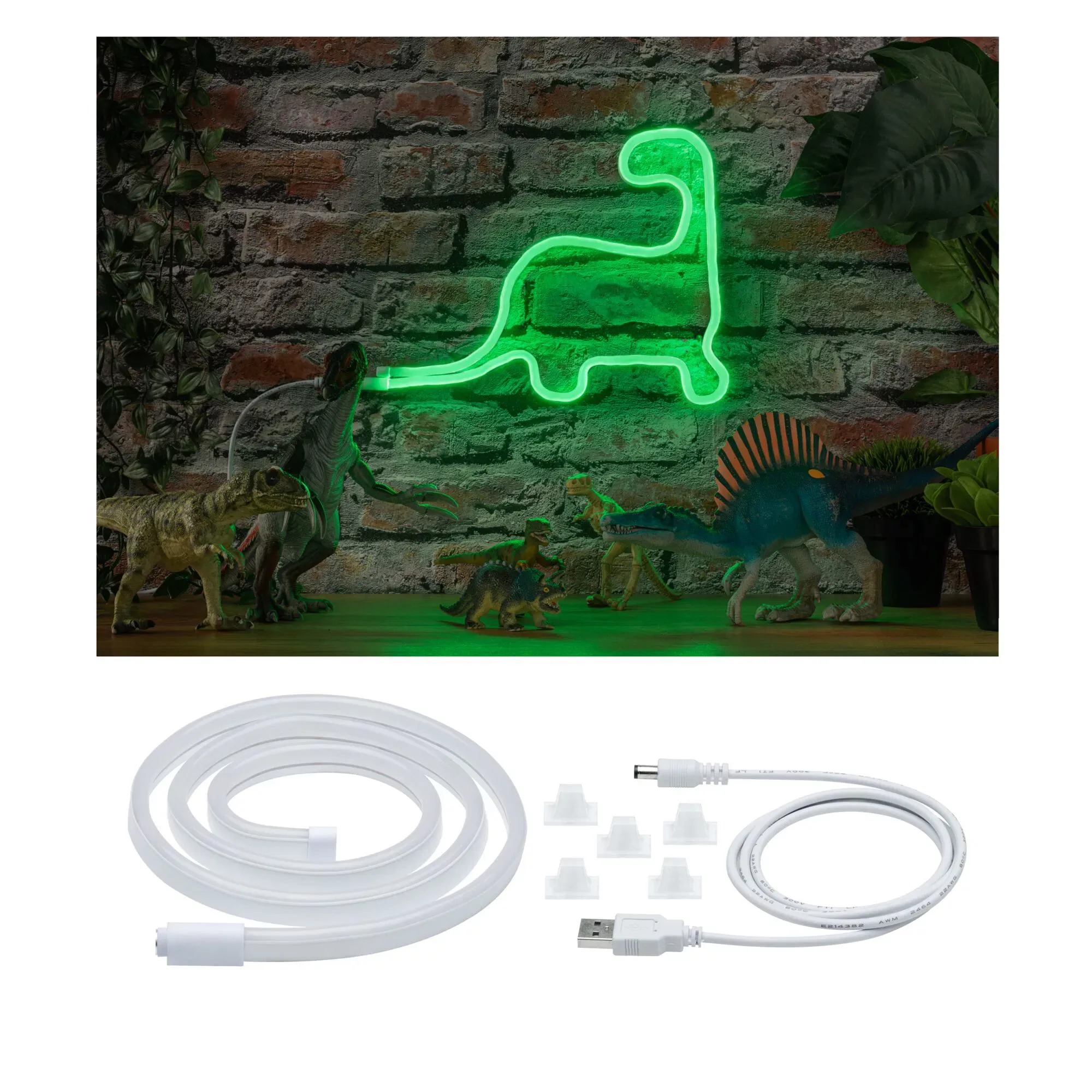 Paulmann LED-Strip Neon Colorflex USB 1m grün günstig online kaufen