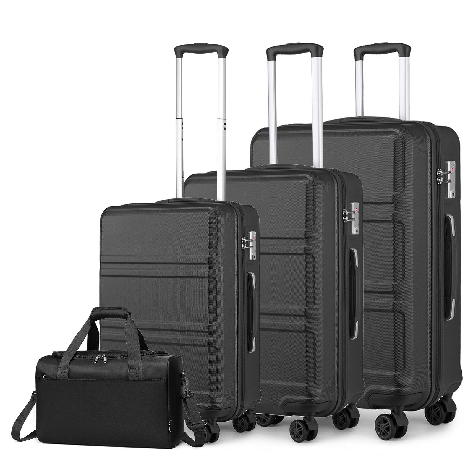 KONO Kofferset 4-teiliges Hartschalen-Kofferset mit TSA-Schloss, günstig online kaufen
