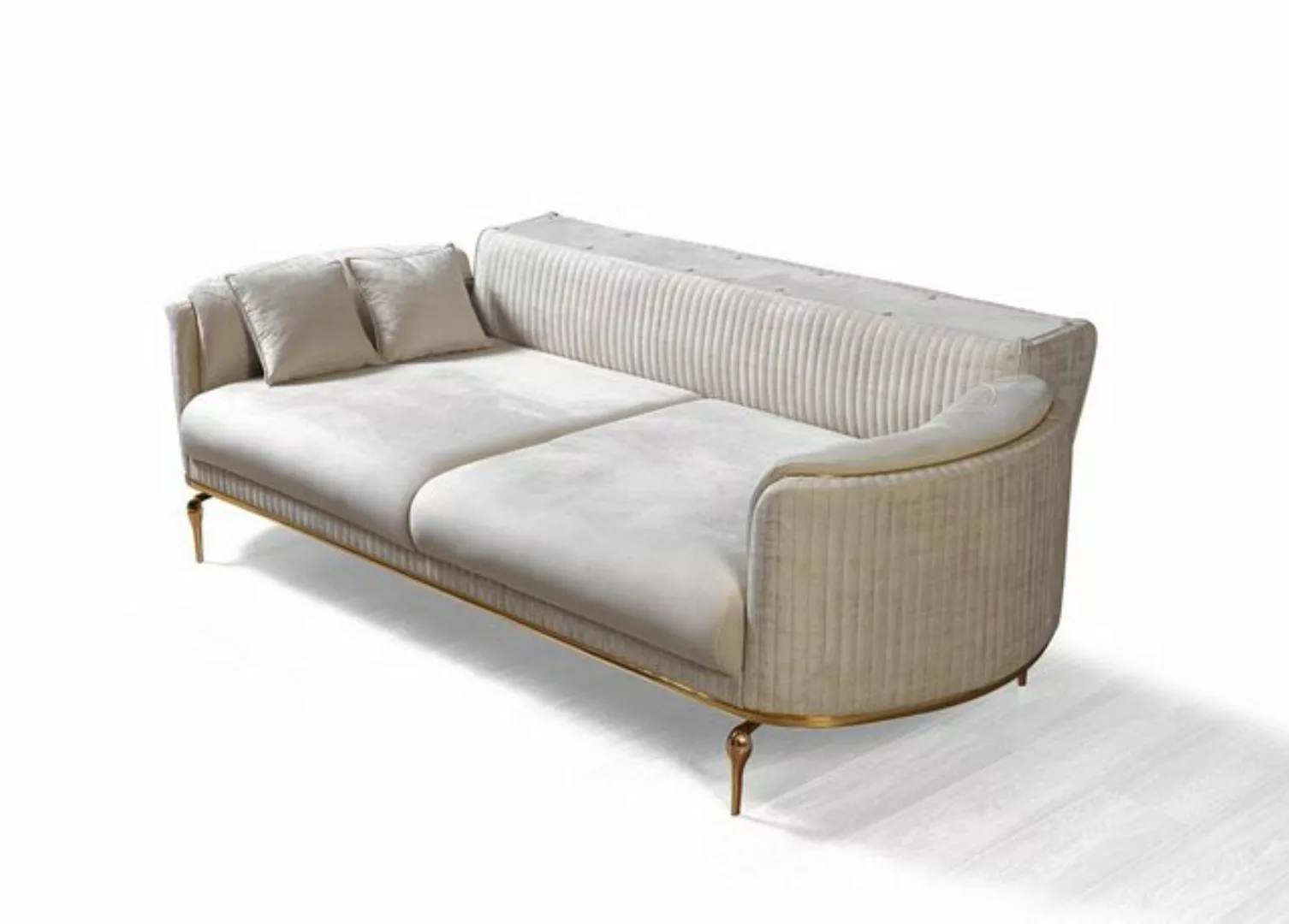 JVmoebel 3-Sitzer Modernes Wohnzimmer Sofa Luxus Weiß Gepolstert Sitz 3 Sit günstig online kaufen