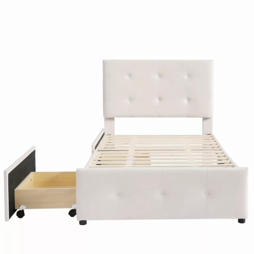 DOPWii Polsterbett Polsterbett 90x200cm Bett mit Lattenrost,Rückenlehne,2 S günstig online kaufen