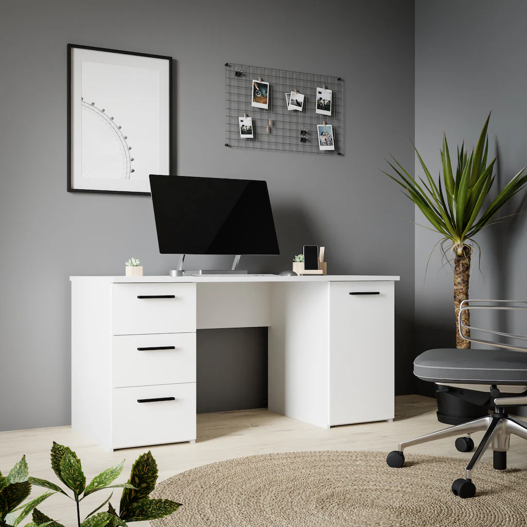 FORTE Schreibtisch "Net307", Moderner Schreibtisch, Stauraum, funktional, i günstig online kaufen