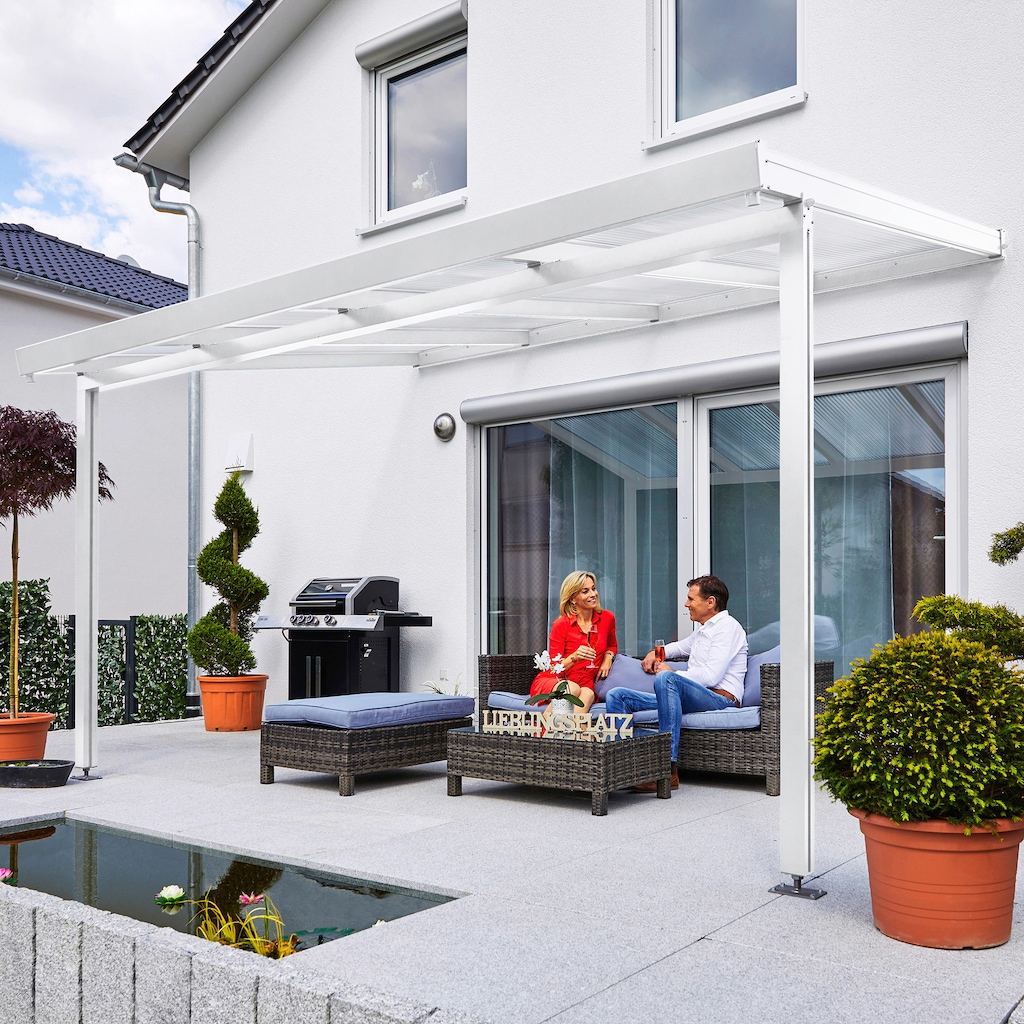 Gutta Terrassenüberdachung Premium 410 cm x 306 cm Anthrazit Polycarbonat S günstig online kaufen