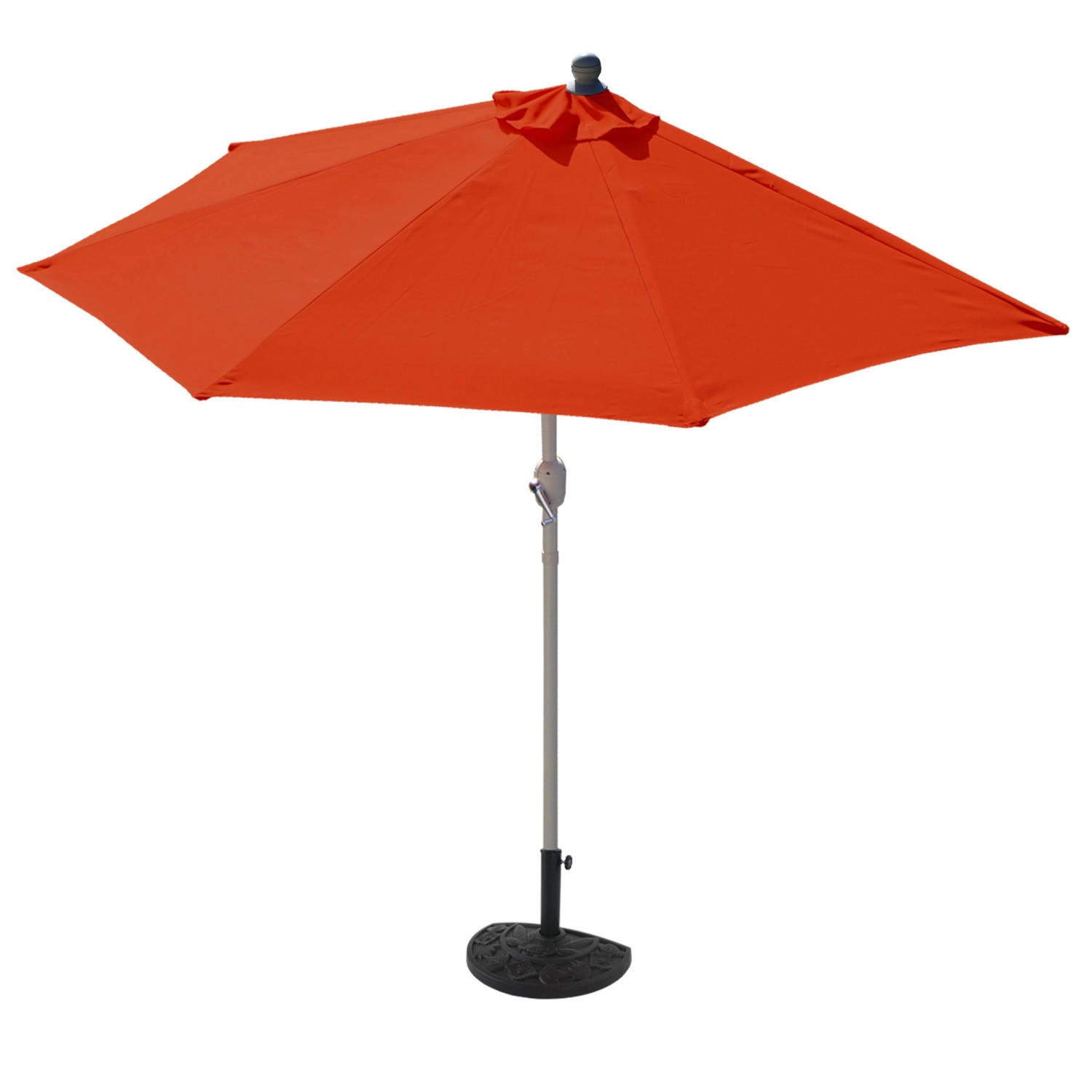 MCW Sonnenschirm Lorca Halbrund 3m UV 50+ 300cm Terracotta mit Ständer günstig online kaufen