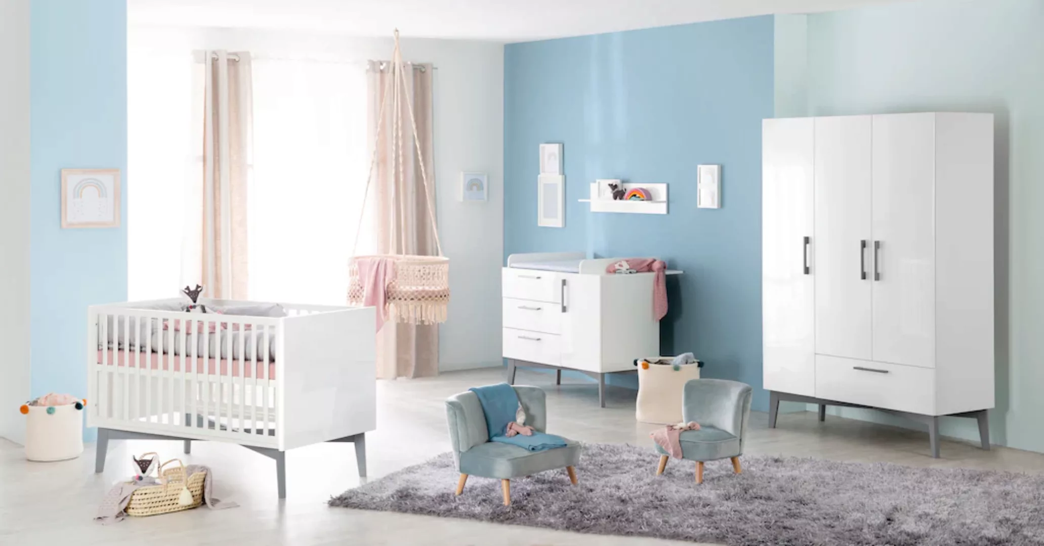 roba Babybett "Kombi-Kinderbett Mika, 70x140 cm", mit außergewöhnlicher Ret günstig online kaufen