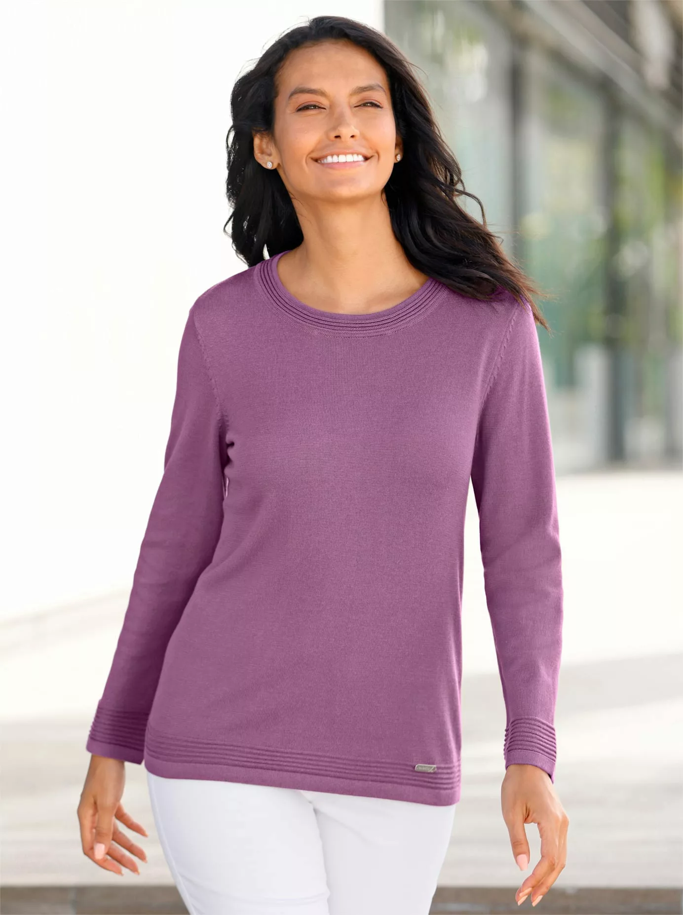 Casual Looks Rundhalspullover "Rundhals-Pullover" günstig online kaufen