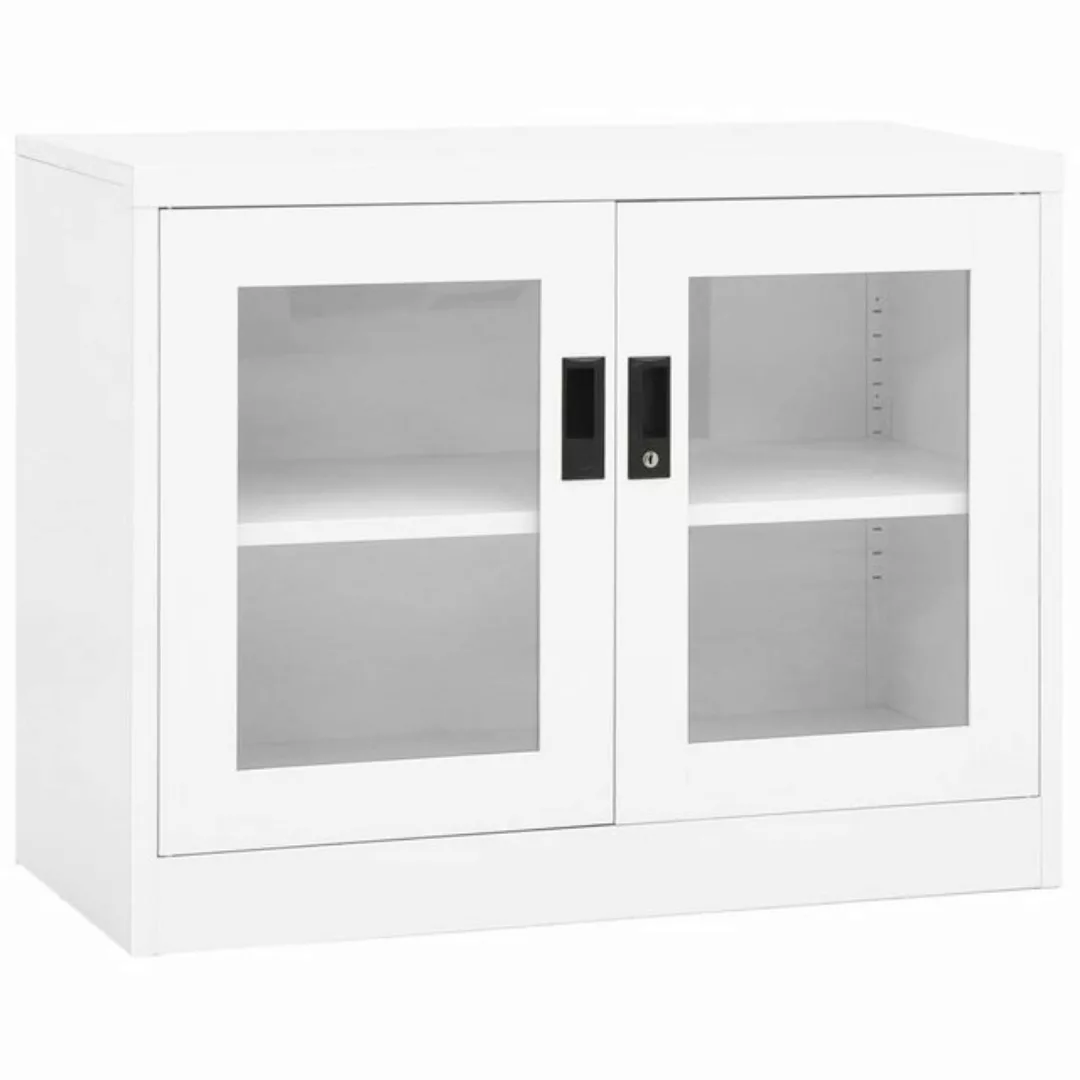 vidaXL Kleiderschrank Büroschrank Weiß 90x40x70 cm Stahl günstig online kaufen