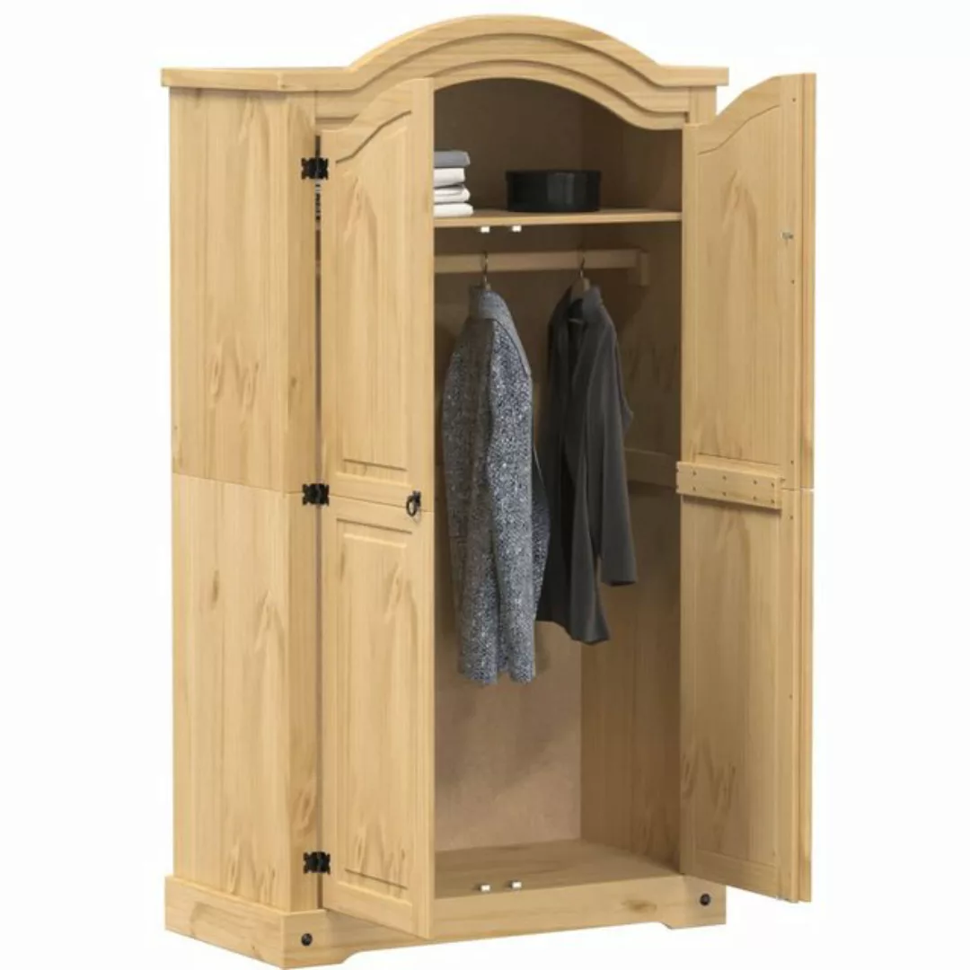 vidaXL Kleiderschrank Kleiderschrank Corona 102x52x186 cm Massivholz Kiefer günstig online kaufen