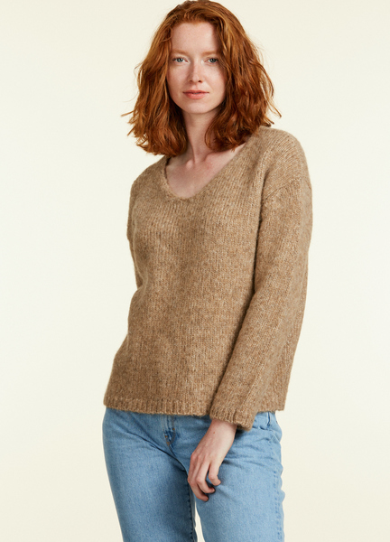 Alpaka Pullover - Ecume V Neck Sweater - Aus Bio-baumwolle Und Alpakawolle günstig online kaufen