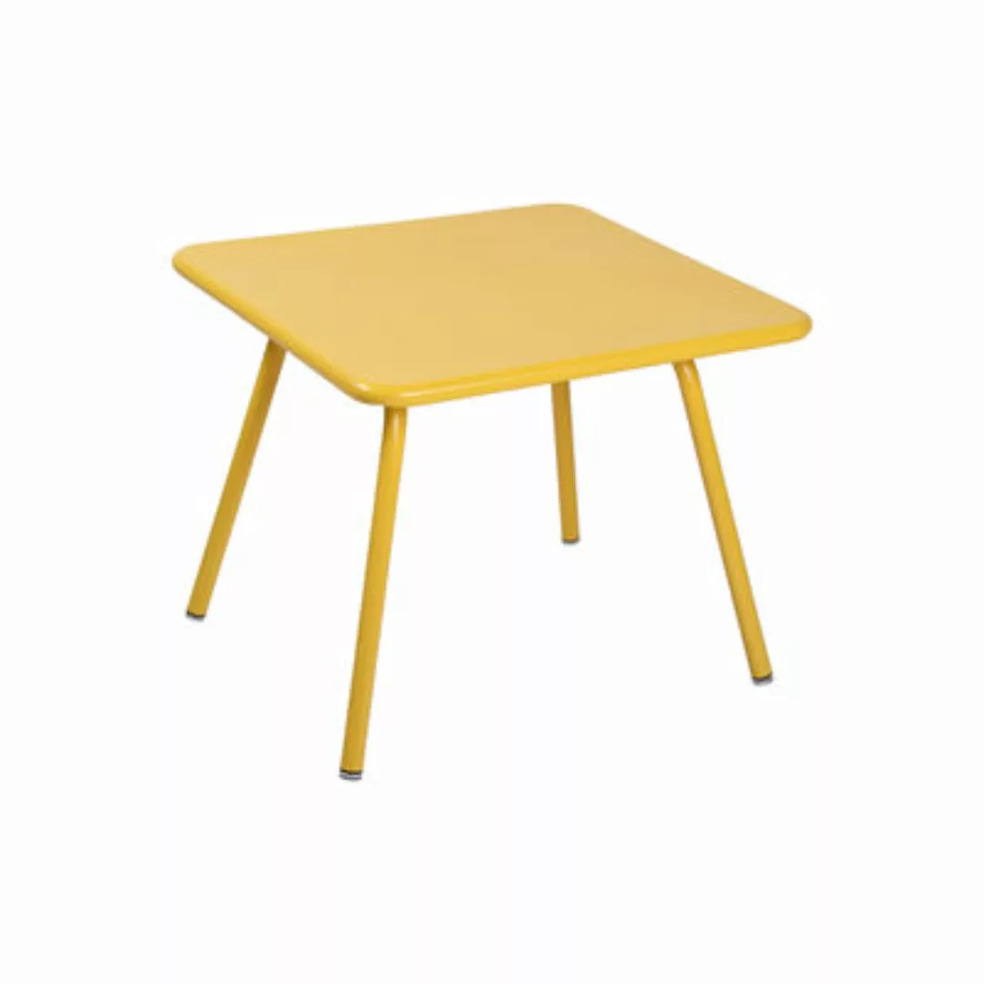 Couchtisch Luxembourg Kid metall gelb / Kindertisch - 57 x 57 cm - Fermob - günstig online kaufen