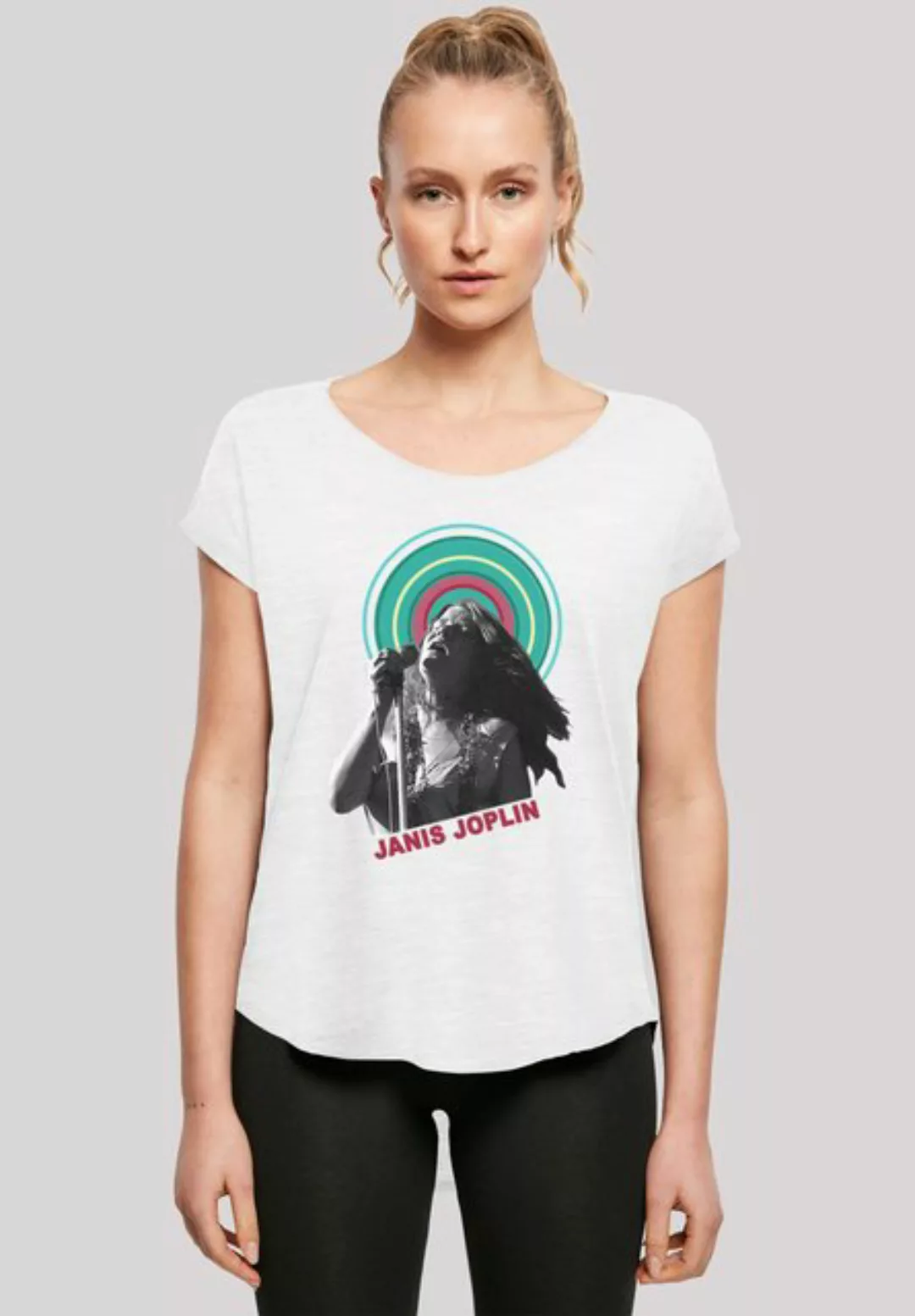 F4NT4STIC T-Shirt Long Cut T-Shirt 'Janis Joplin Halo Photo' Damen,Premium günstig online kaufen