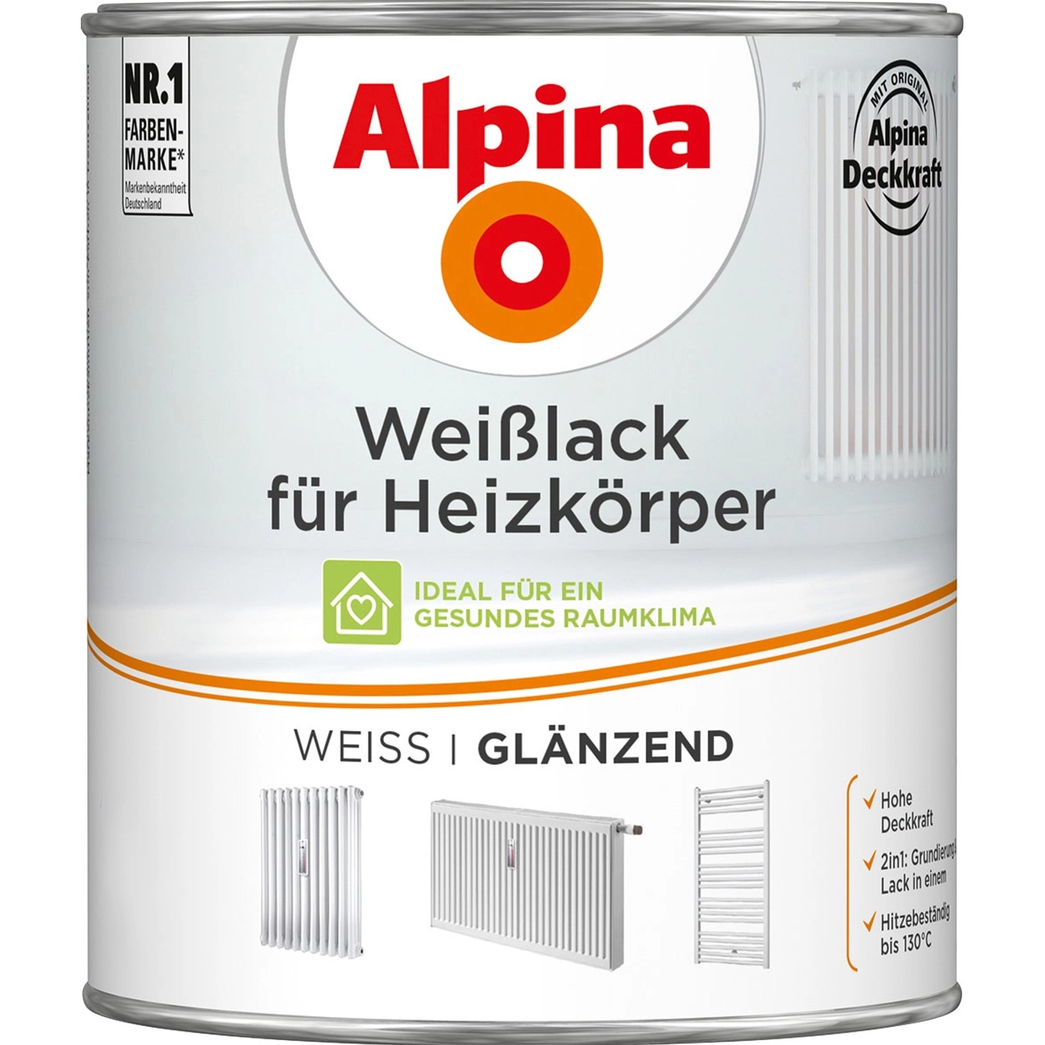 Alpina Weißlack für Heizkörper glänzend 750 ml günstig online kaufen