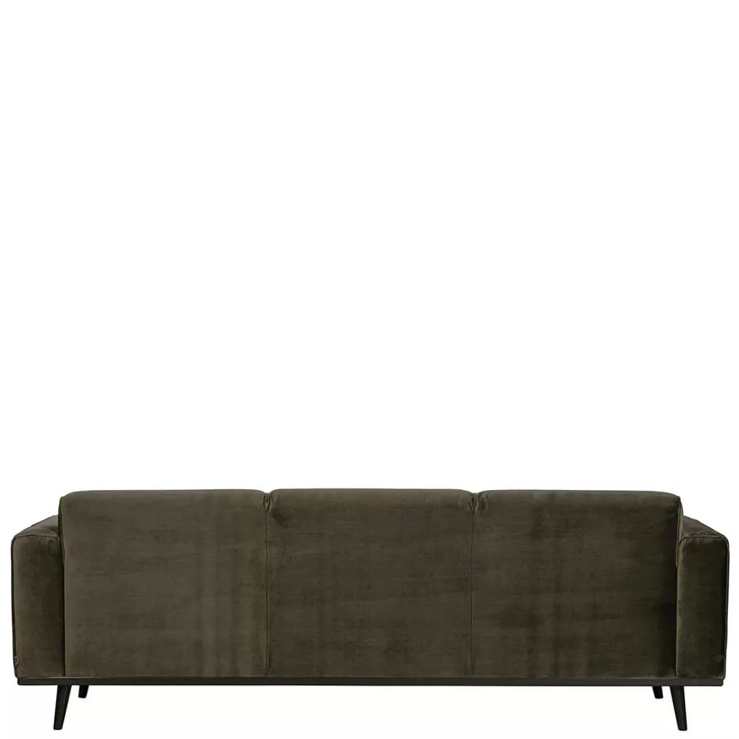 3er Sofa in Dunkelgrün Samt 230 cm breit günstig online kaufen