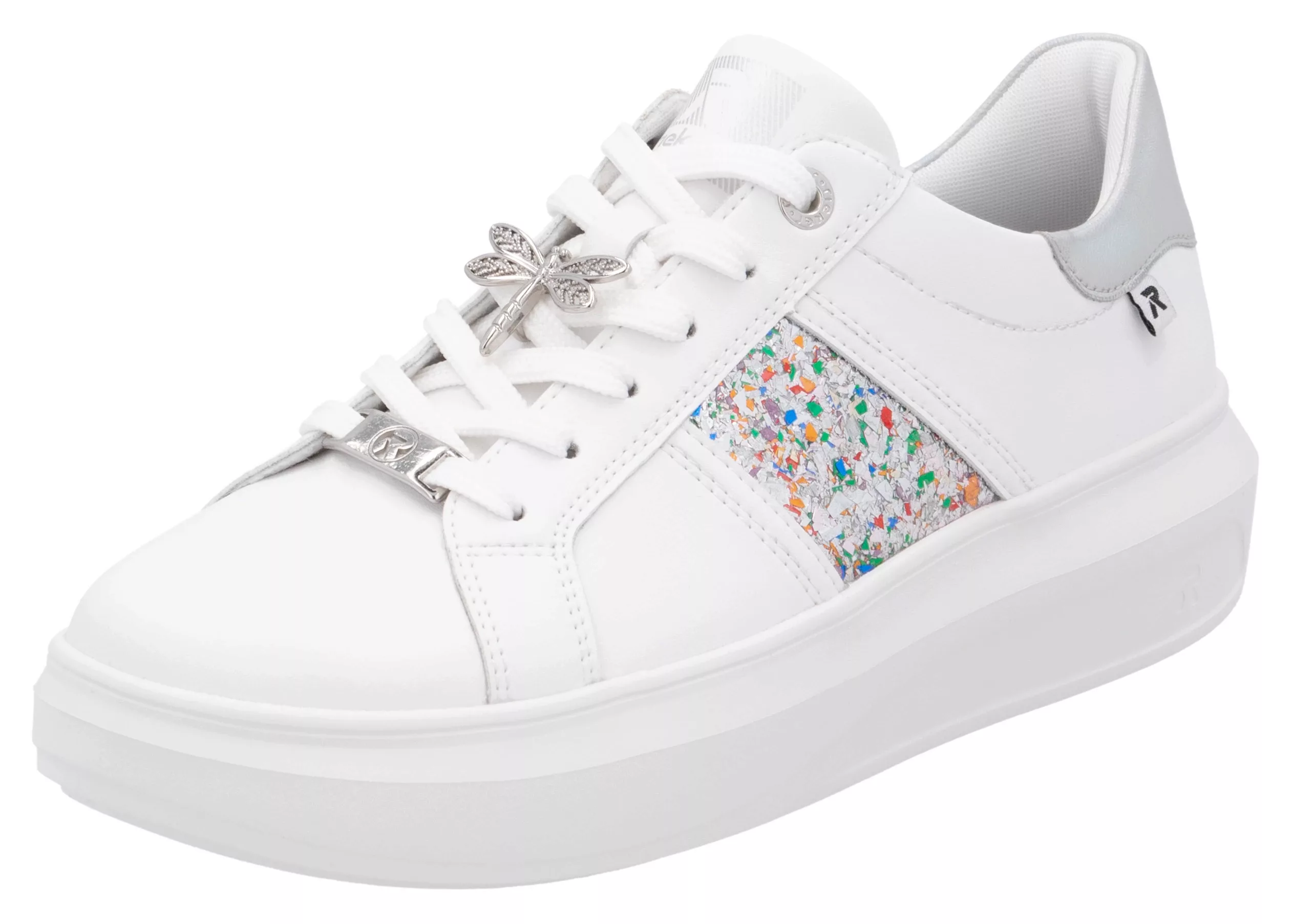 RIEKER Sport Plateausneaker, mit stylischen Metallic-Details, Freizeitschuh günstig online kaufen