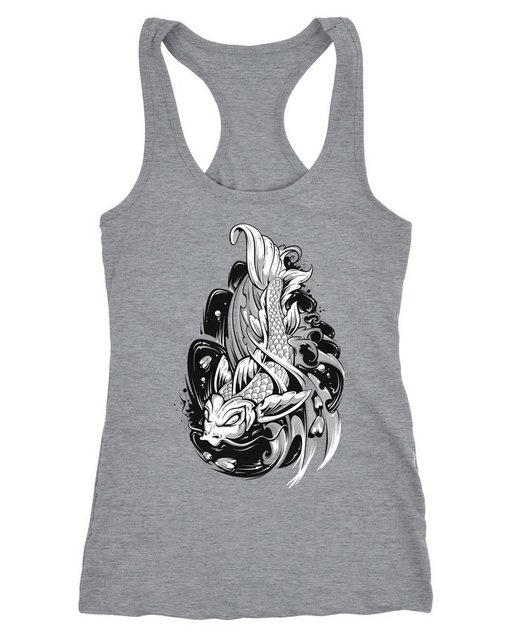 Neverless Tanktop Damen Tank-Top Koi Japan Japenese Racerback Slim Fit tail günstig online kaufen