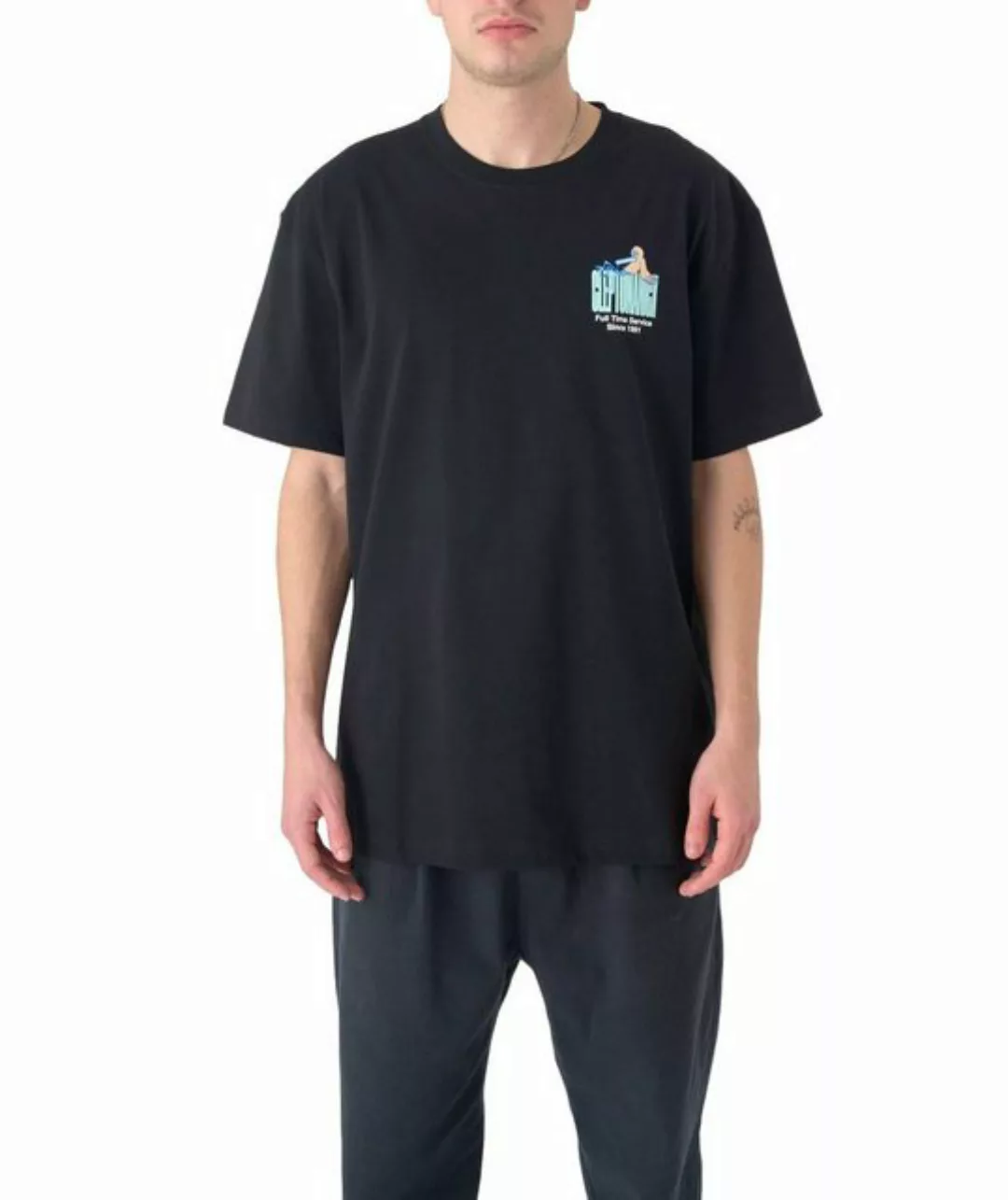 Cleptomanicx T-Shirt Full Time Service mit coolem Front- und Rückenprint günstig online kaufen