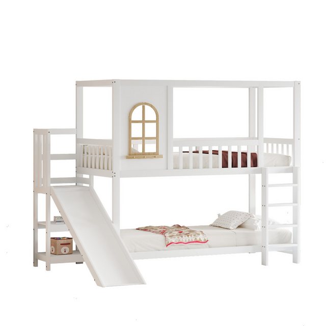 OKWISH Etagenbett Jugendbett Holzbett Gästebett Kinderbett Einzelbett (mit günstig online kaufen