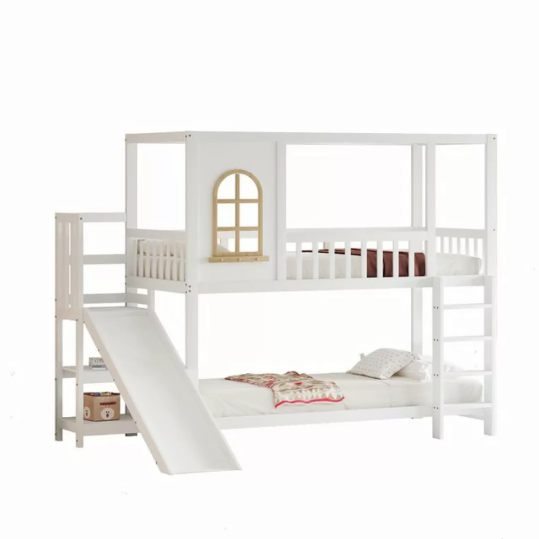 OKWISH Etagenbett Jugendbett Holzbett Gästebett Kinderbett Einzelbett (mit günstig online kaufen