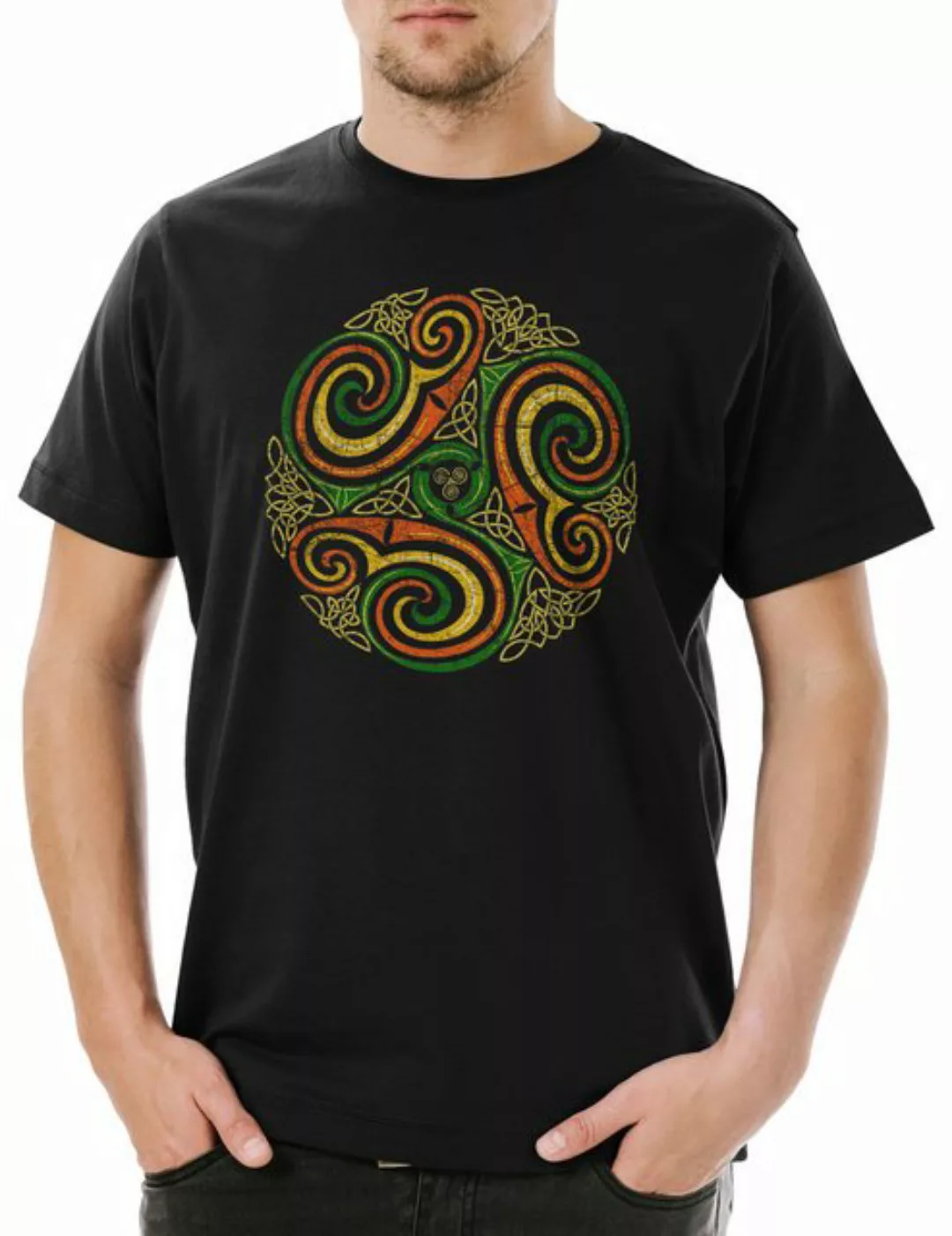 Urban Backwoods Print-Shirt Celtic Circle Herren T-Shirt Kelten Celts Kelti günstig online kaufen