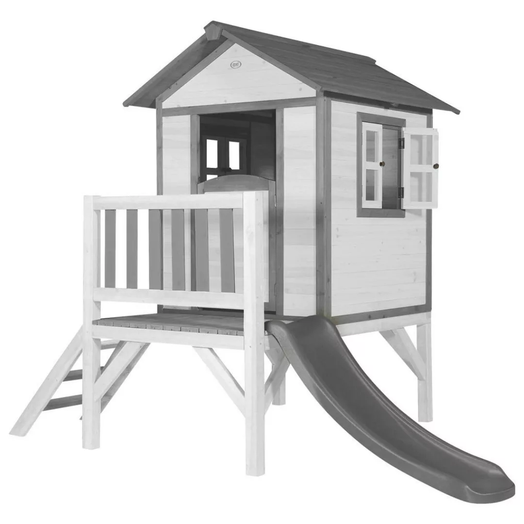 Sunny Spielhaus Lodge XL Grau/Weiß inkl. Rutsche 189 cm x 261 cm x 168 cm günstig online kaufen