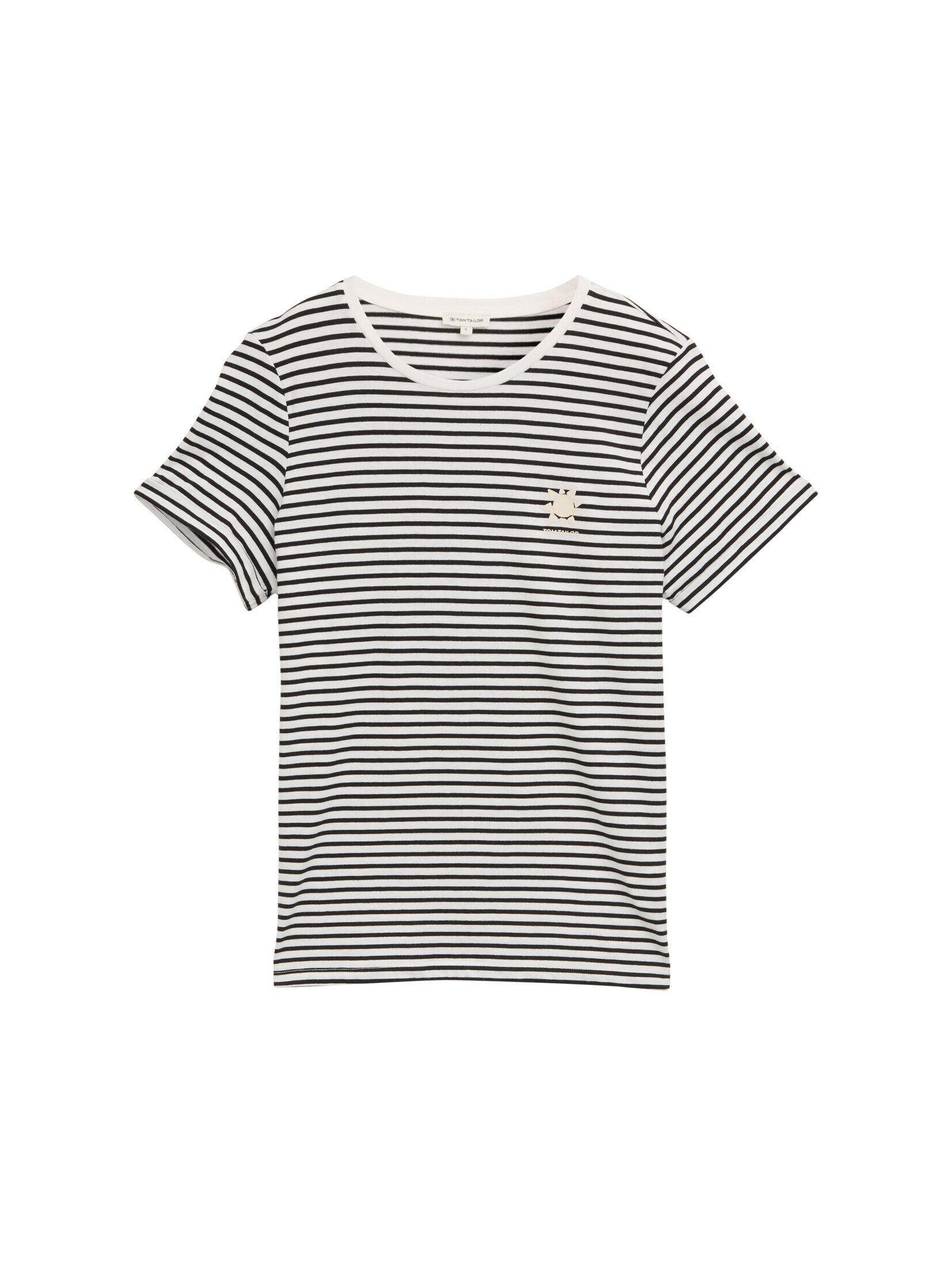 TOM TAILOR T-Shirt T-Shirt mit Streifenmuster günstig online kaufen