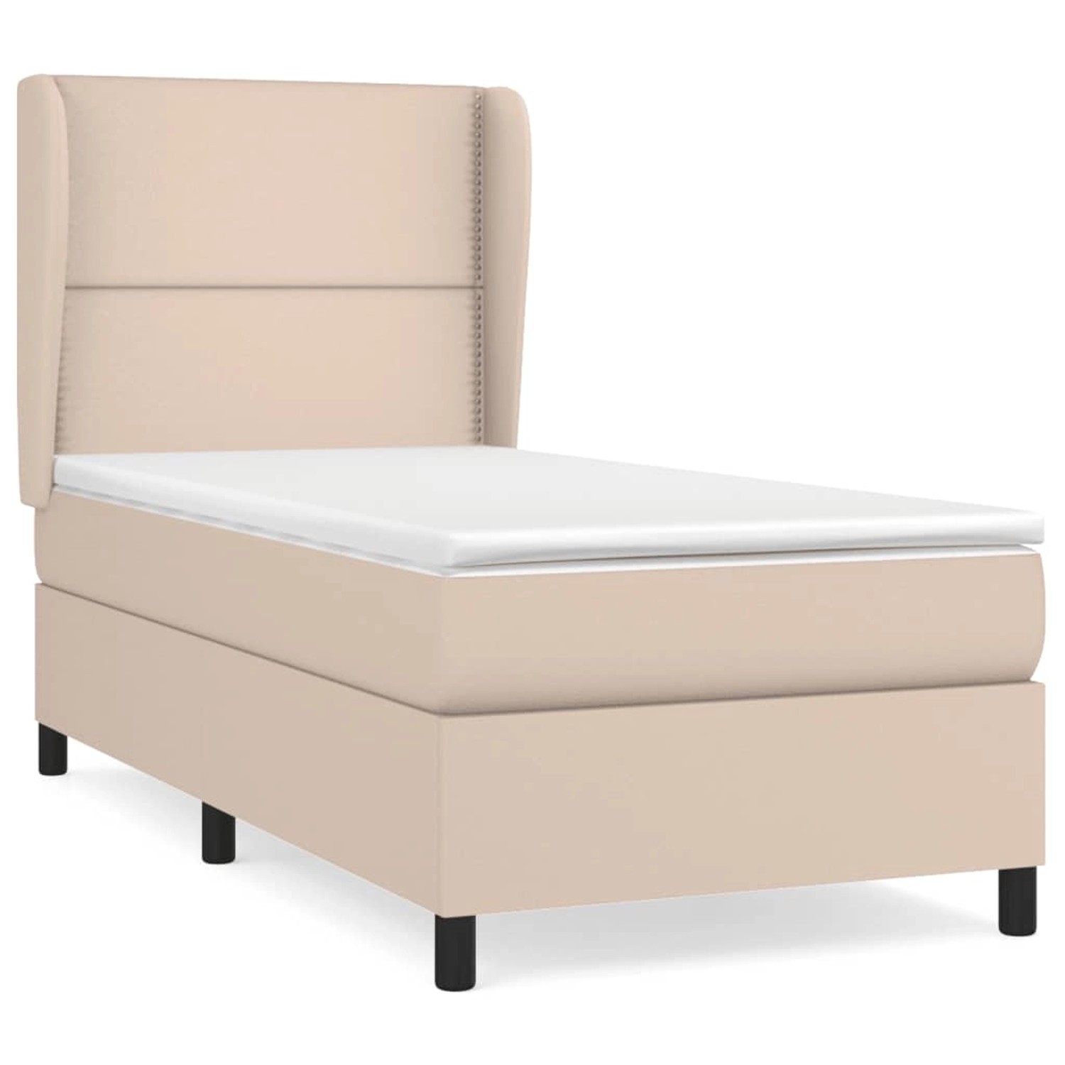 vidaXL Boxspringbett mit Matratze Cappuccino-Braun 80x200cm Kunstleder14667 günstig online kaufen