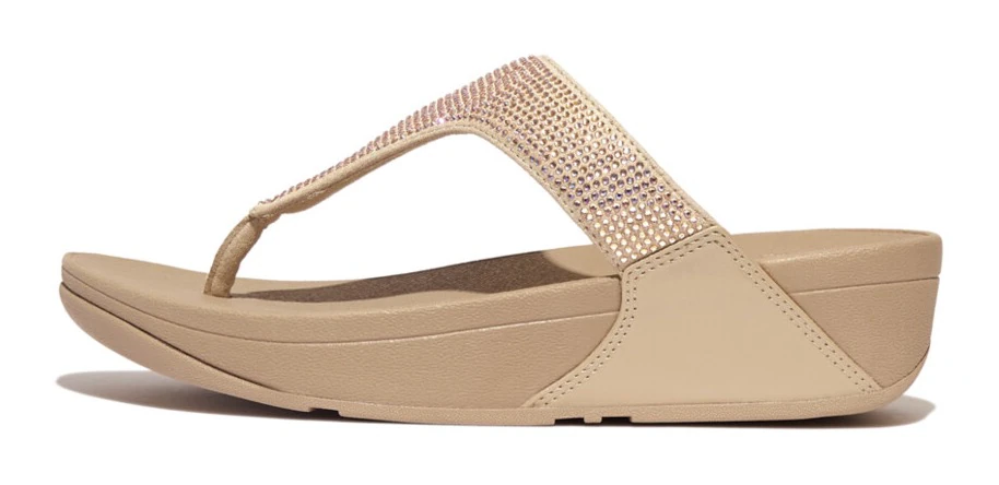 Fitflop Dianette "LULU CRYSTAL EMBELLISHED TOE-POST SANDALS - HOTFIX", Keil günstig online kaufen