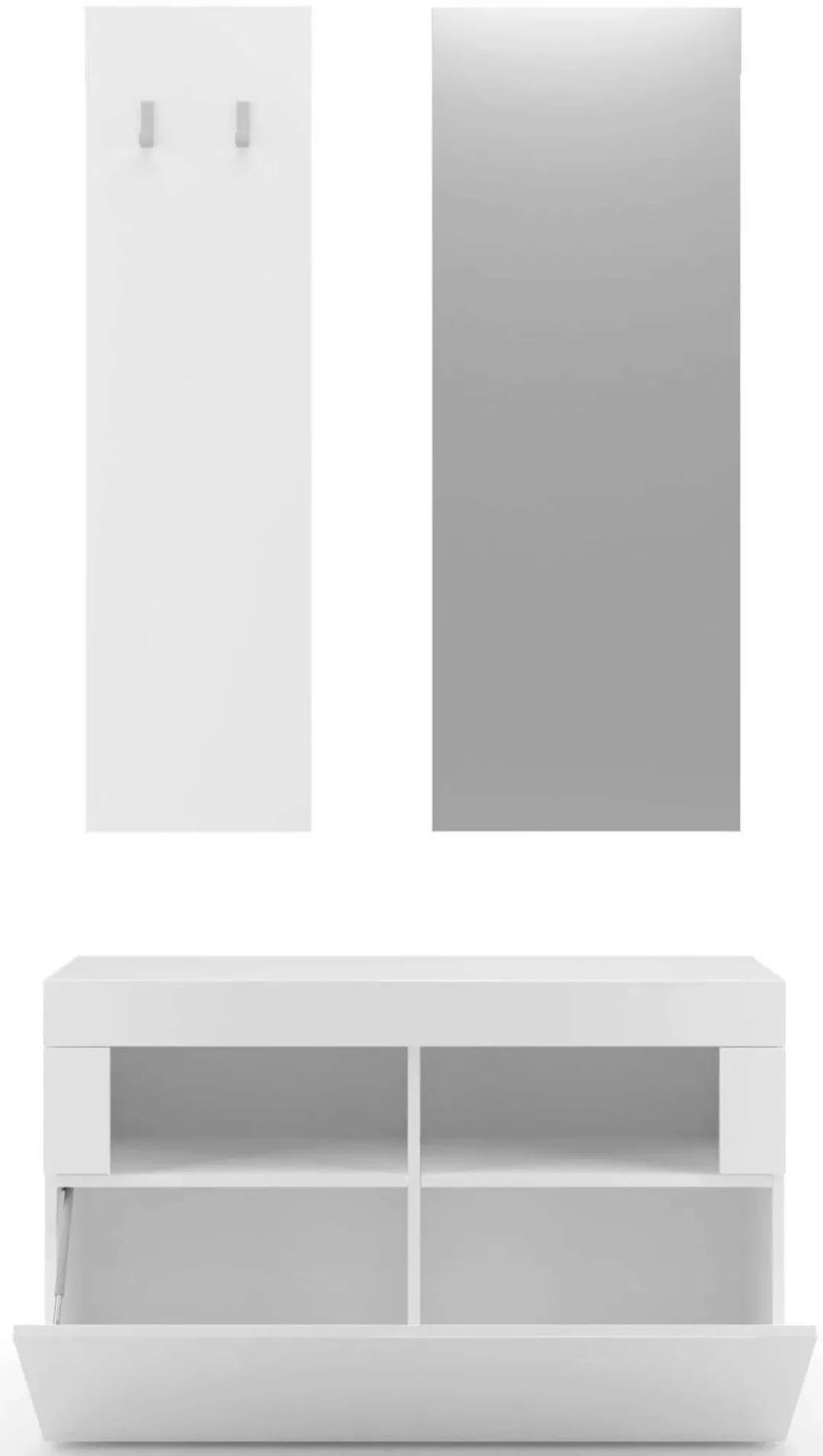 INOSIGN Garderoben-Set "Basic 3tlg. Breite 91 cm, Höhe 187 cm, Wandgarderob günstig online kaufen