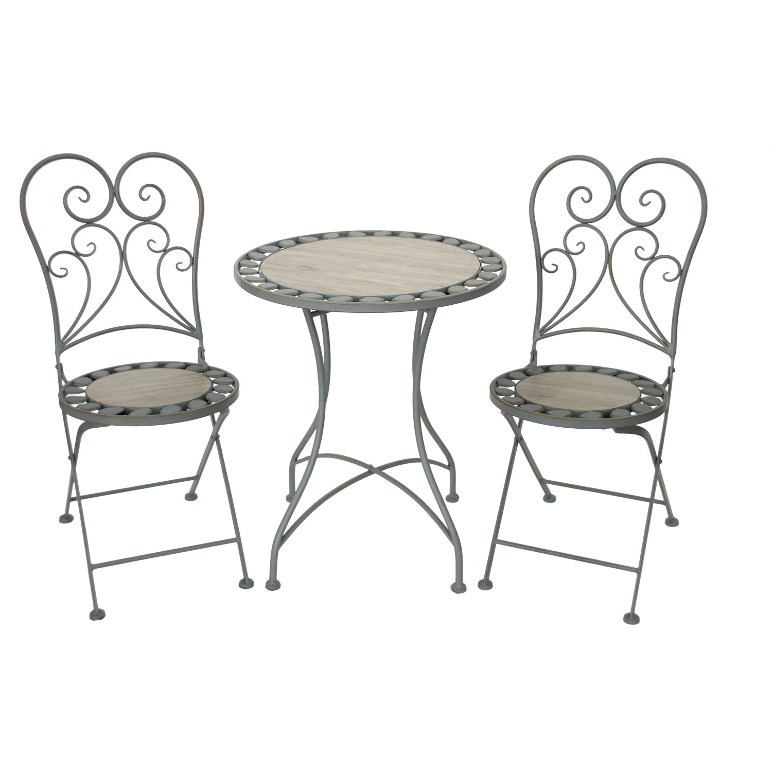 Acamp Gartenset 3tlg. Provence Anthrazit Grau günstig online kaufen