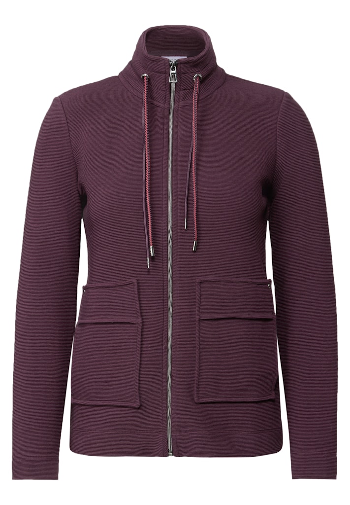 Cecil Sweatjacke, im Ottoman-Look und Stehkragen, Struktur-Optik günstig online kaufen