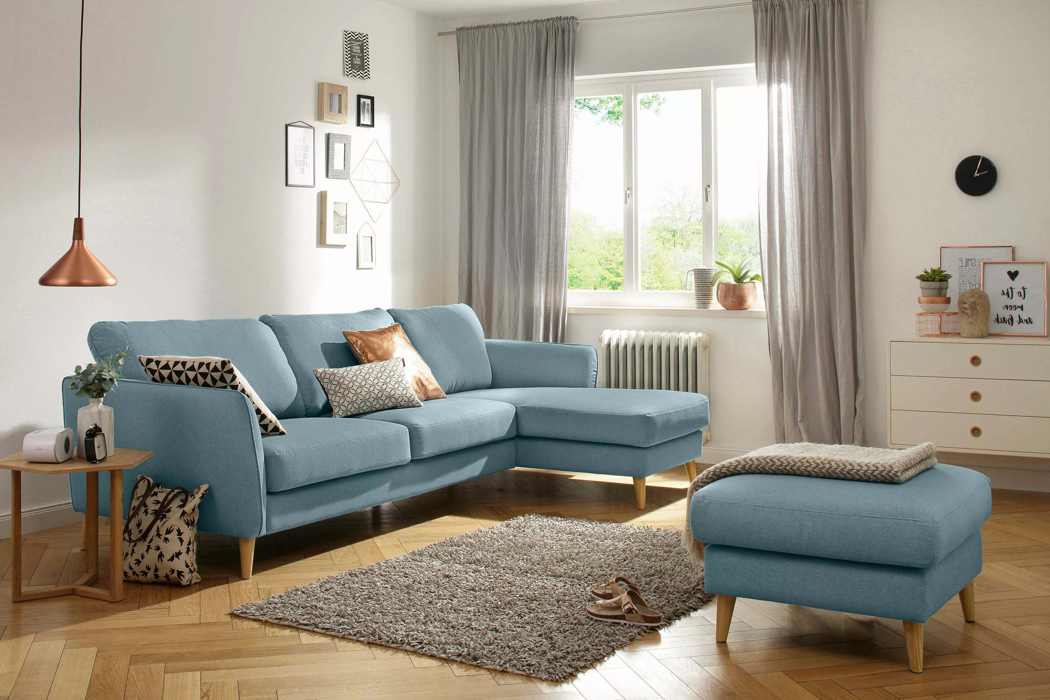 Home affaire Ecksofa "MARSEILLE (279/152cm),L-Form, Rec. rechts/links", Mas günstig online kaufen