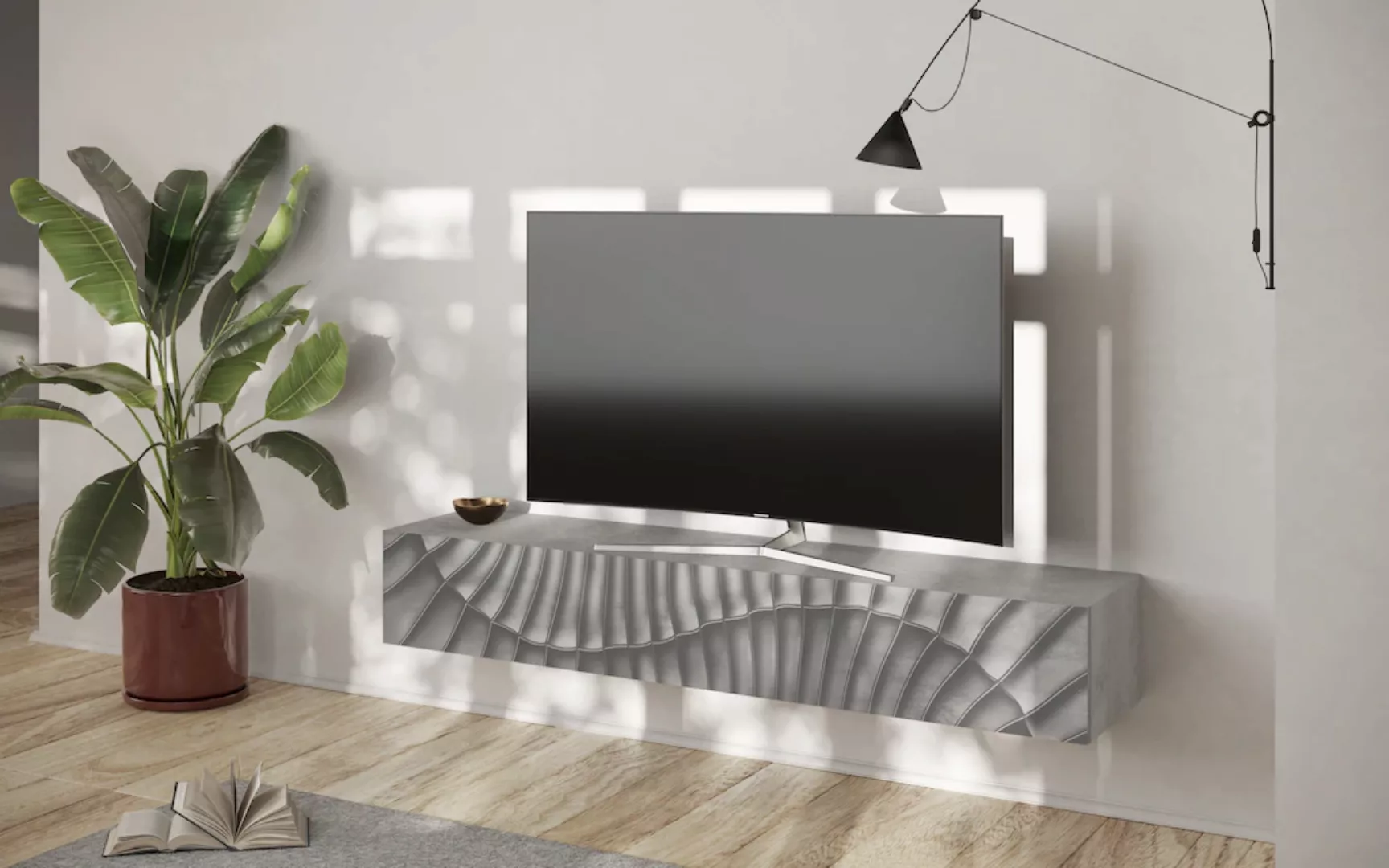 INOSIGN Lowboard "Snake Breite 180 cm, modernes TV-Board hängend mit 1 Klap günstig online kaufen